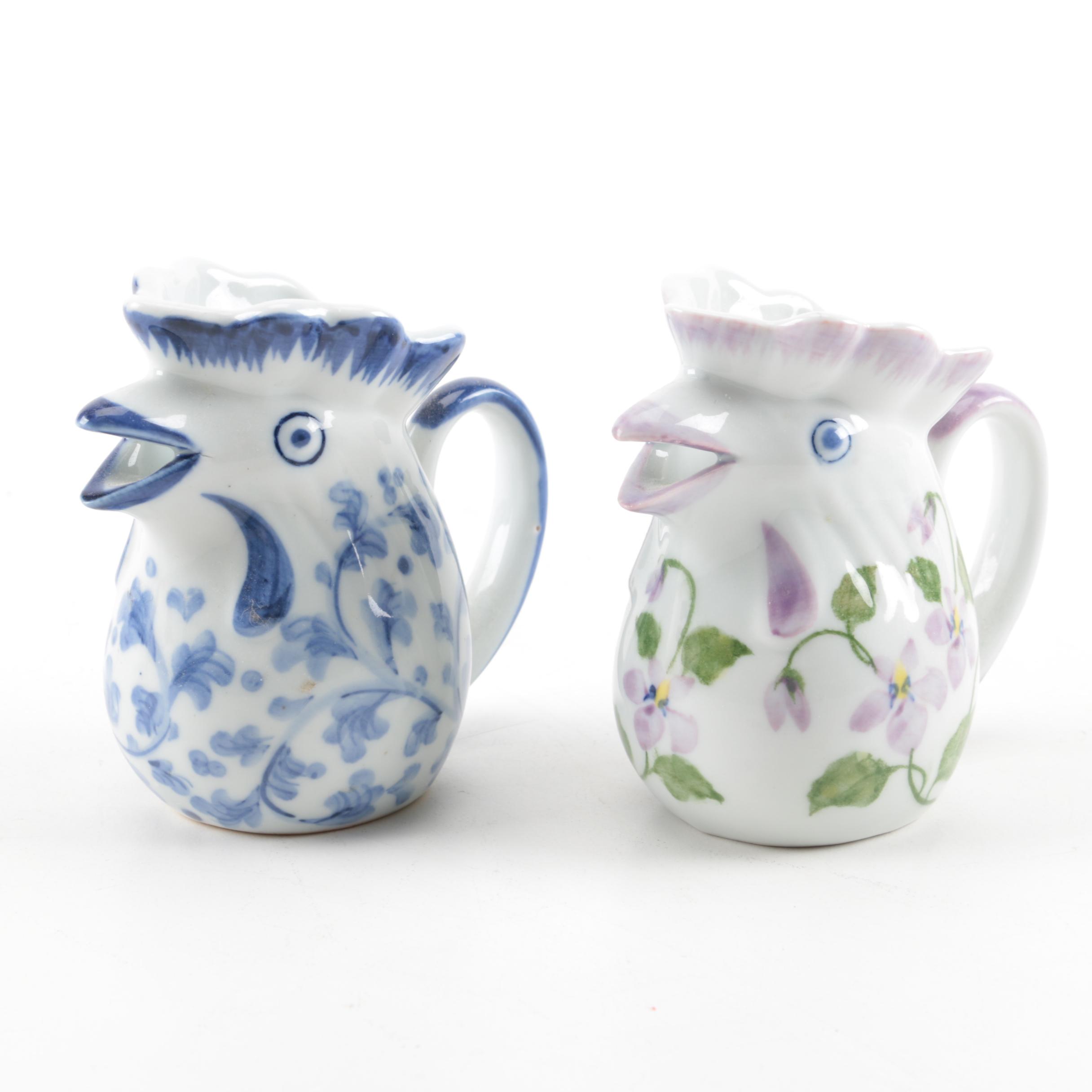 Collection of Italian Rooster Pitchers