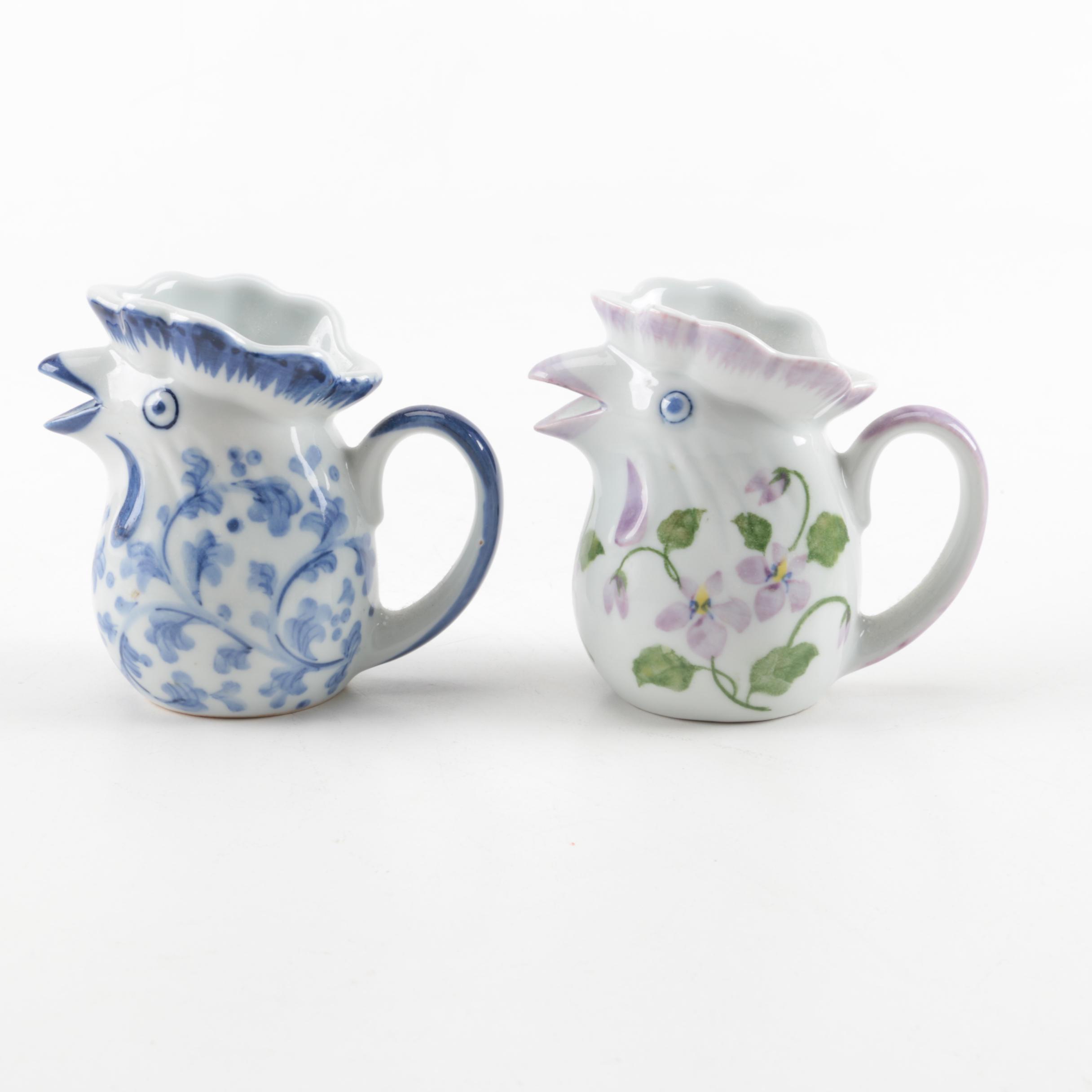 Collection of Italian Rooster Pitchers