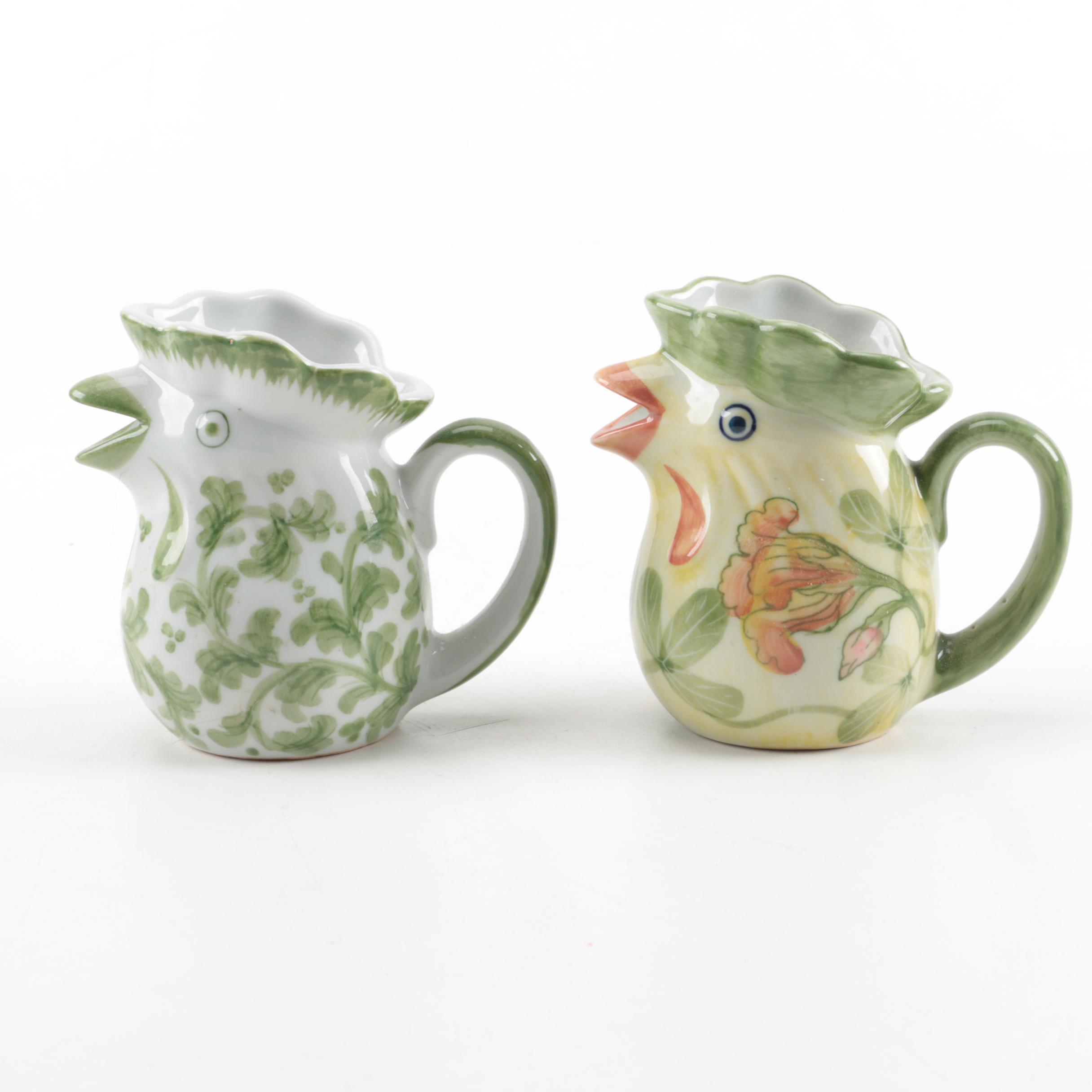 Collection of Italian Rooster Pitchers