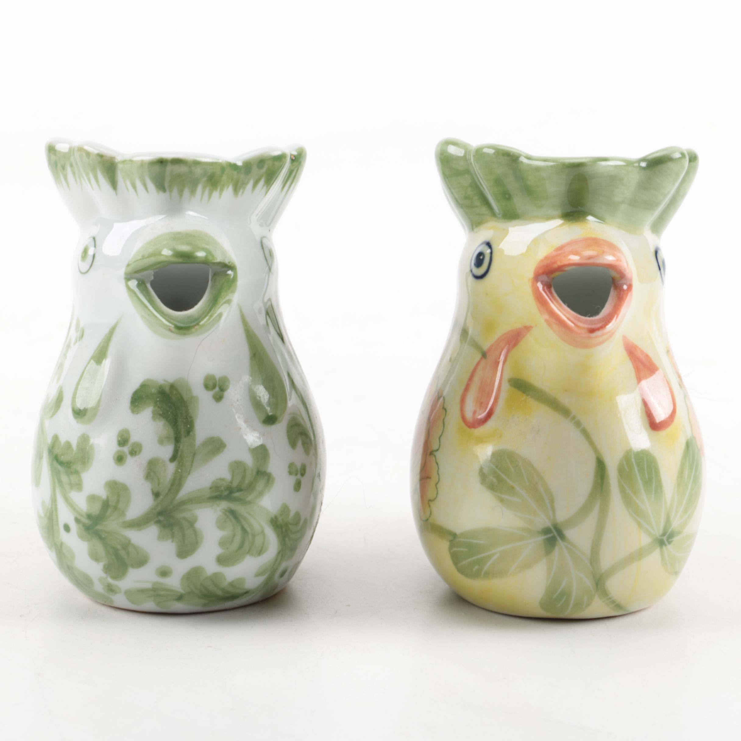 Collection of Italian Rooster Pitchers