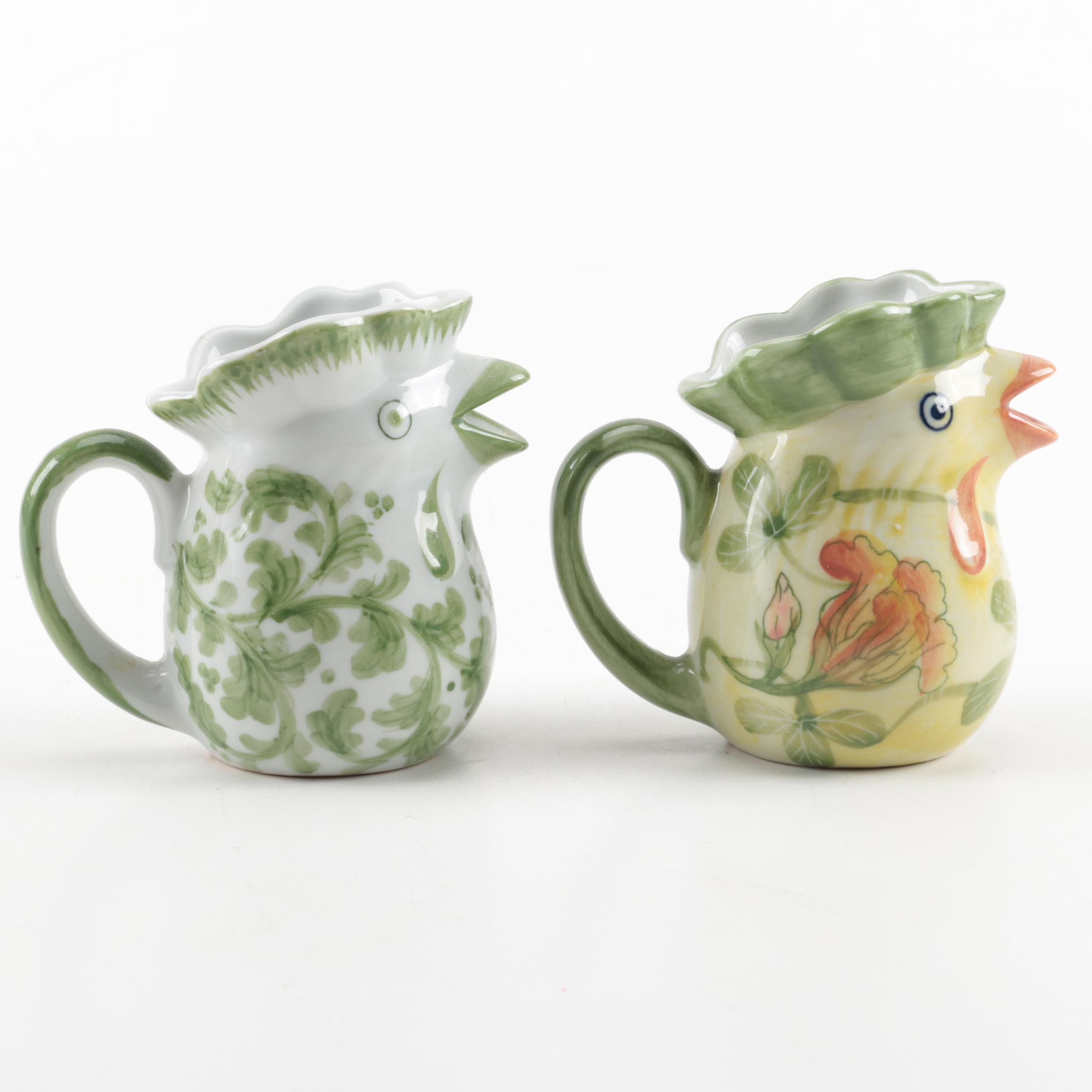 Collection of Italian Rooster Pitchers