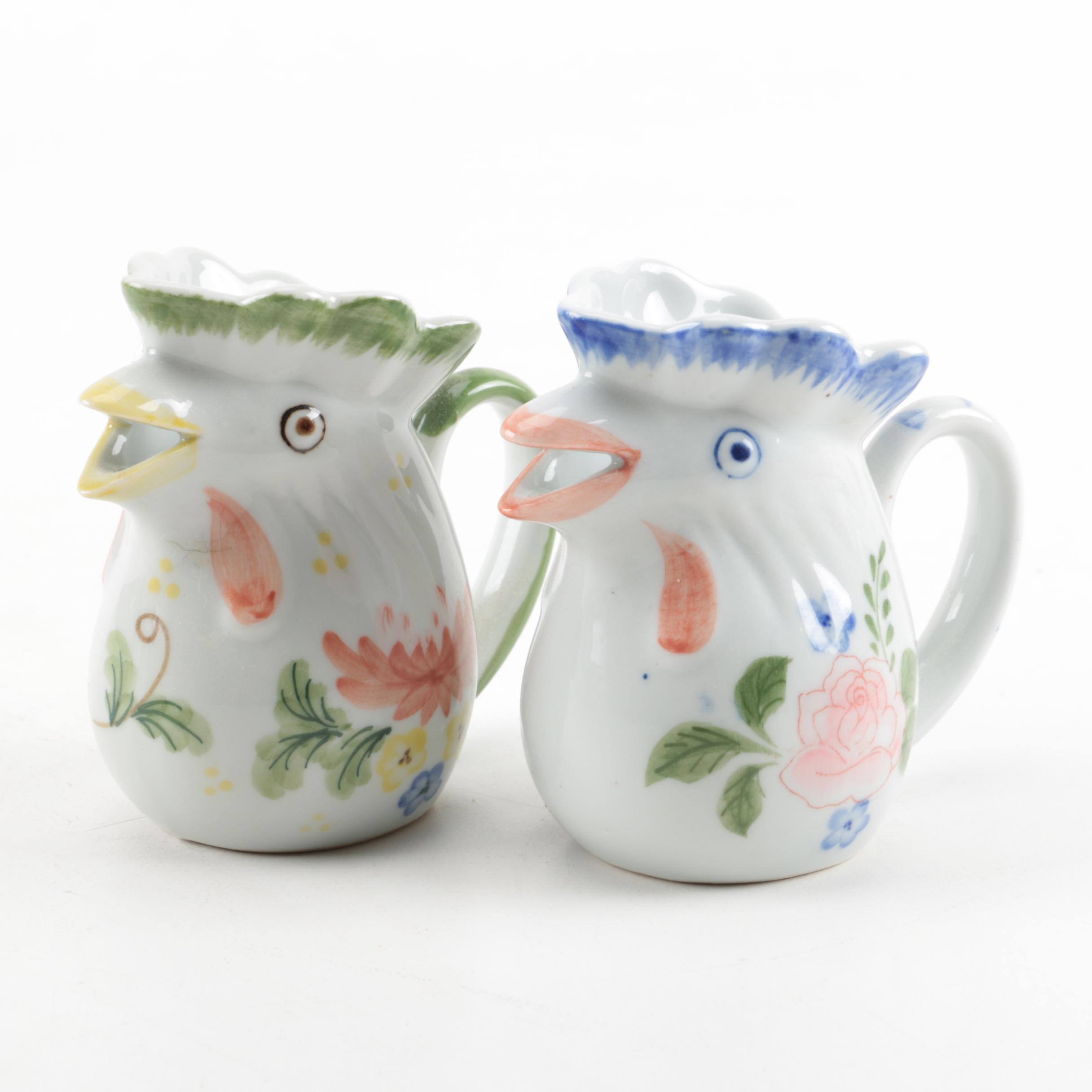 Collection of Italian Rooster Pitchers