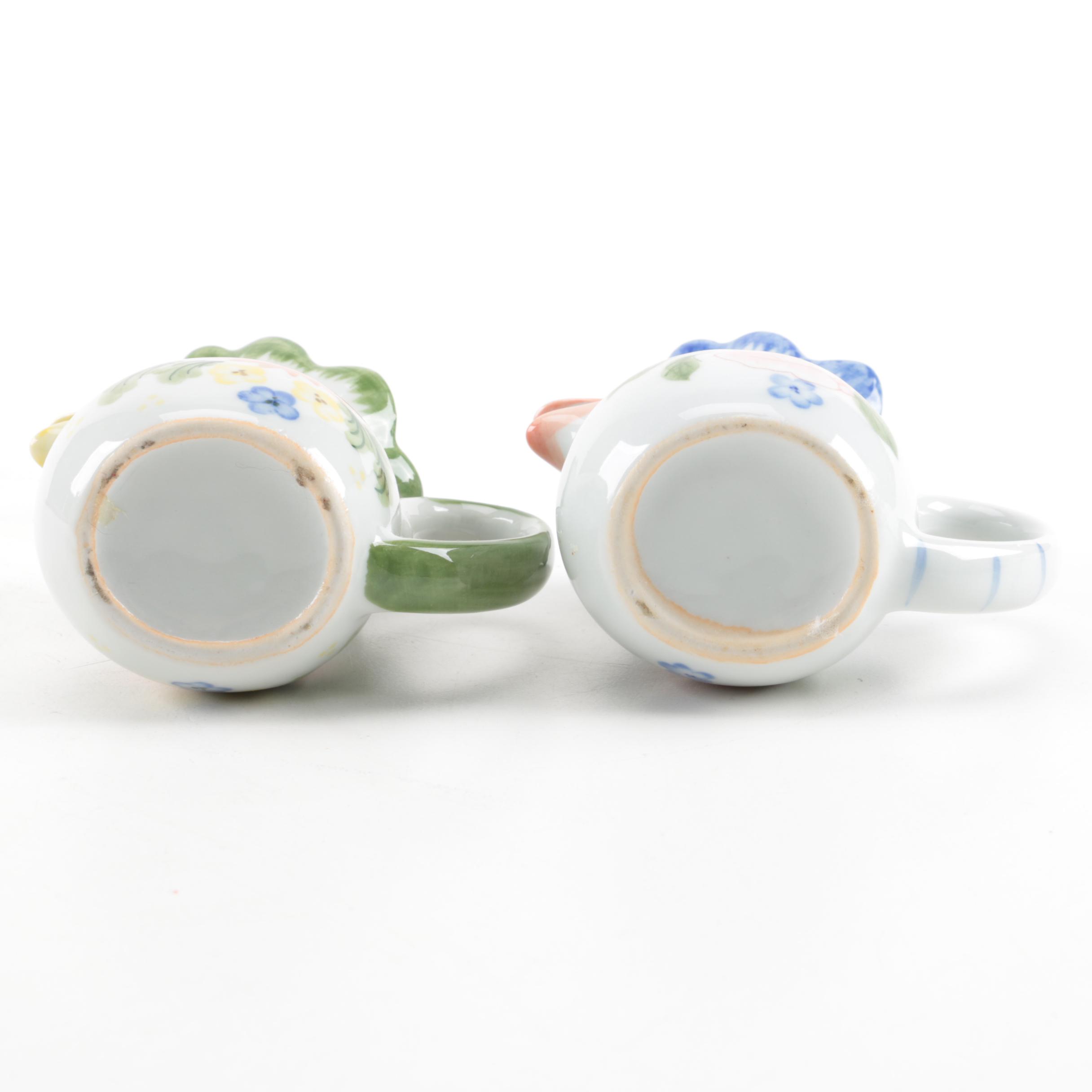 Collection of Italian Rooster Pitchers