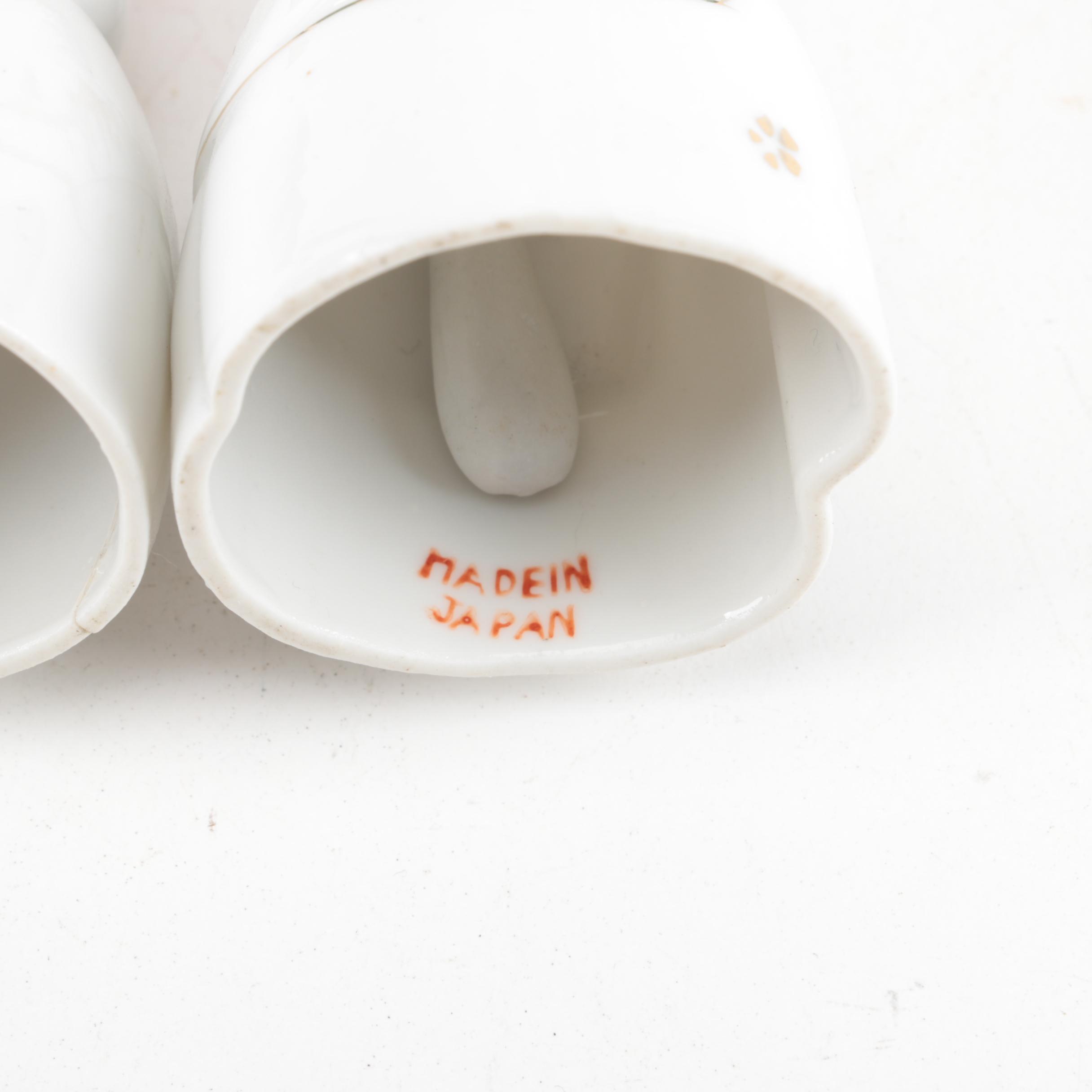 Vintage Man and Woman Shaped Ceramic Bells