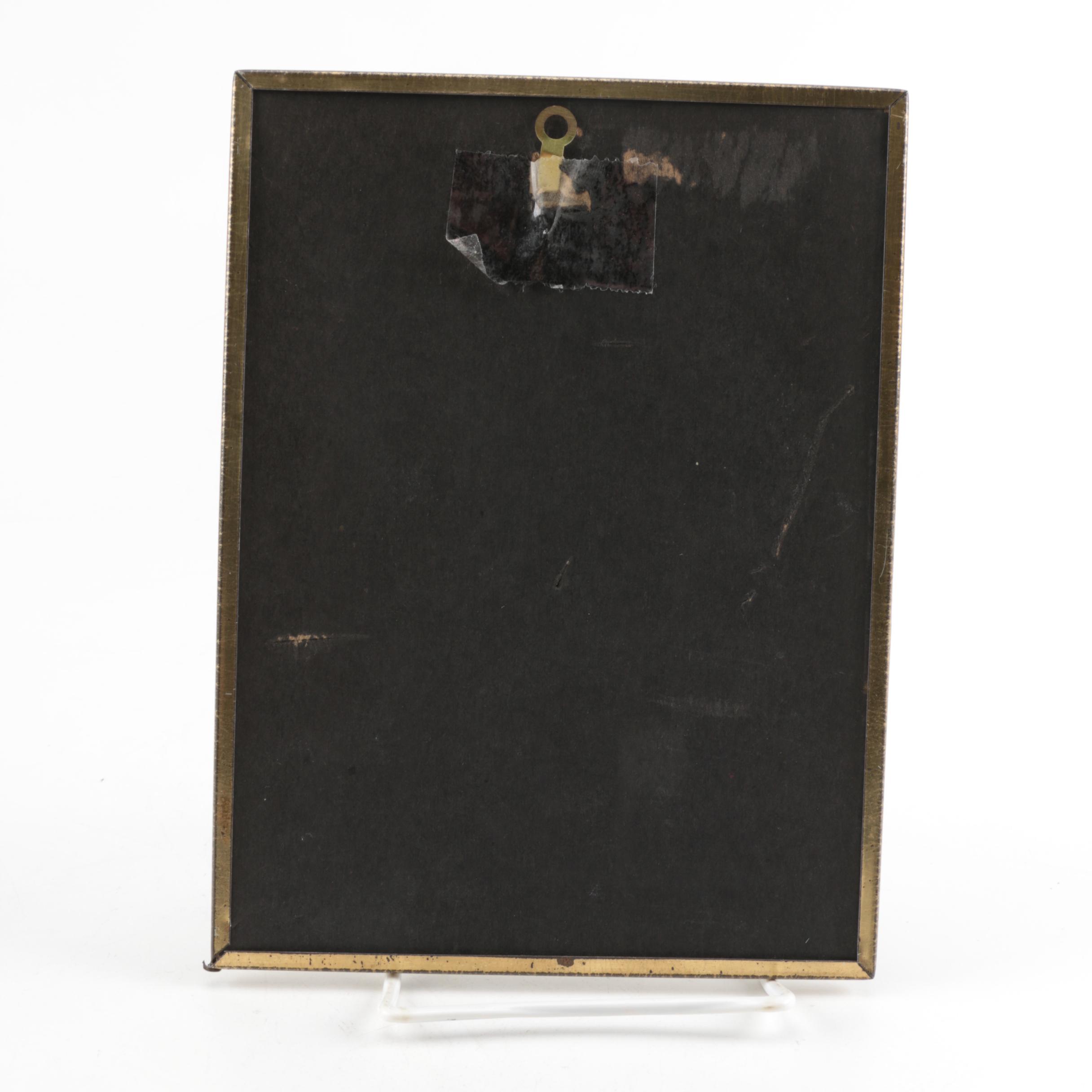 Pair of Bubble Glass Painted Harlequin Silhouettes