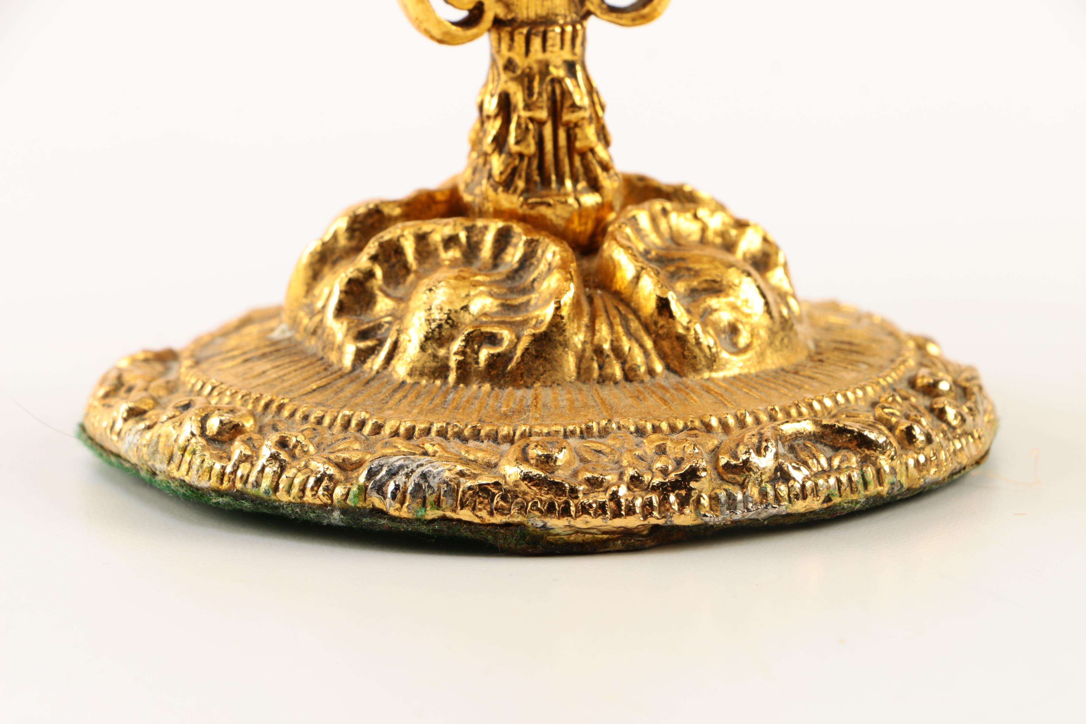 Gold Oval Mirror Trays