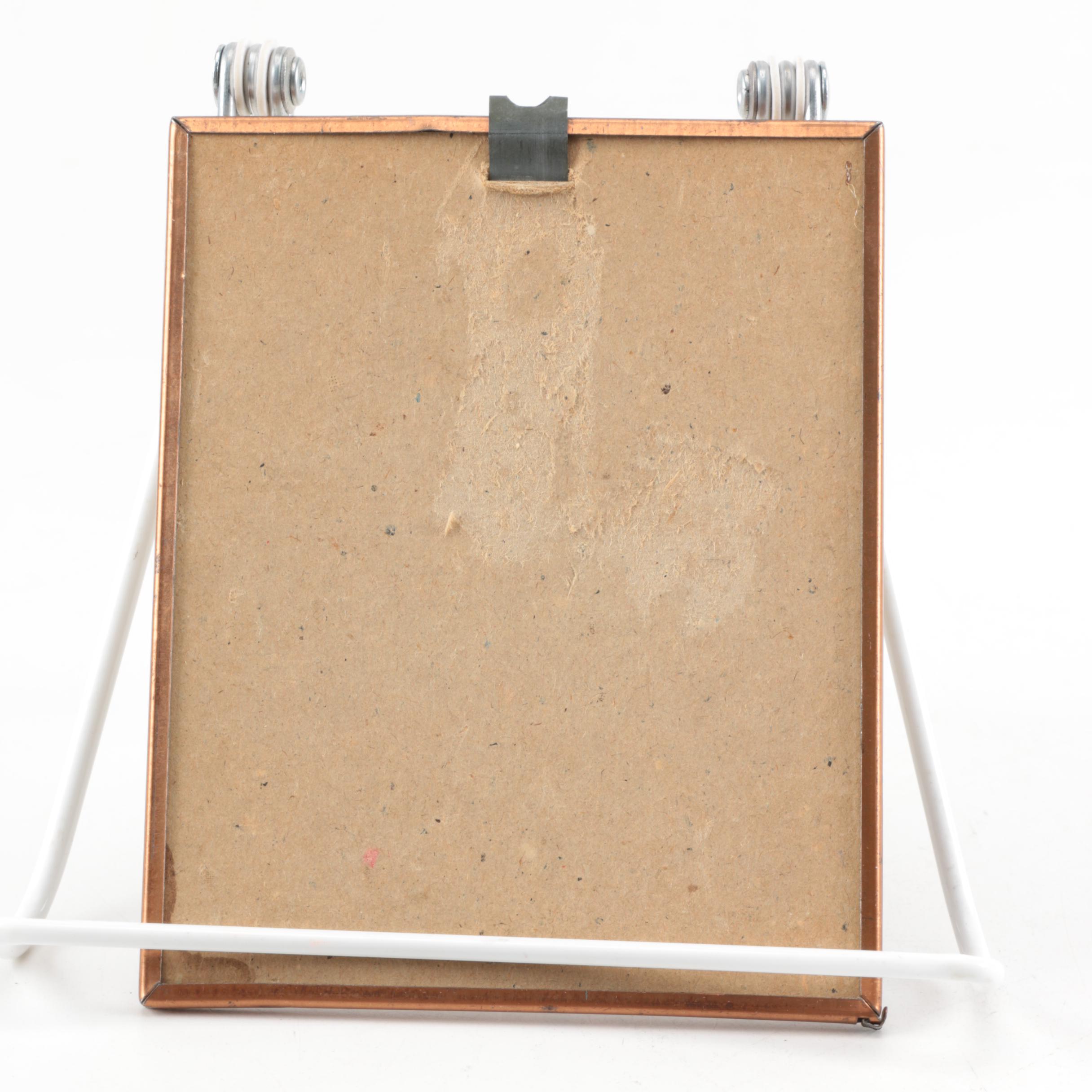 Reverse Paintings on Convex Glass of Scottish Terrier Silhouettes