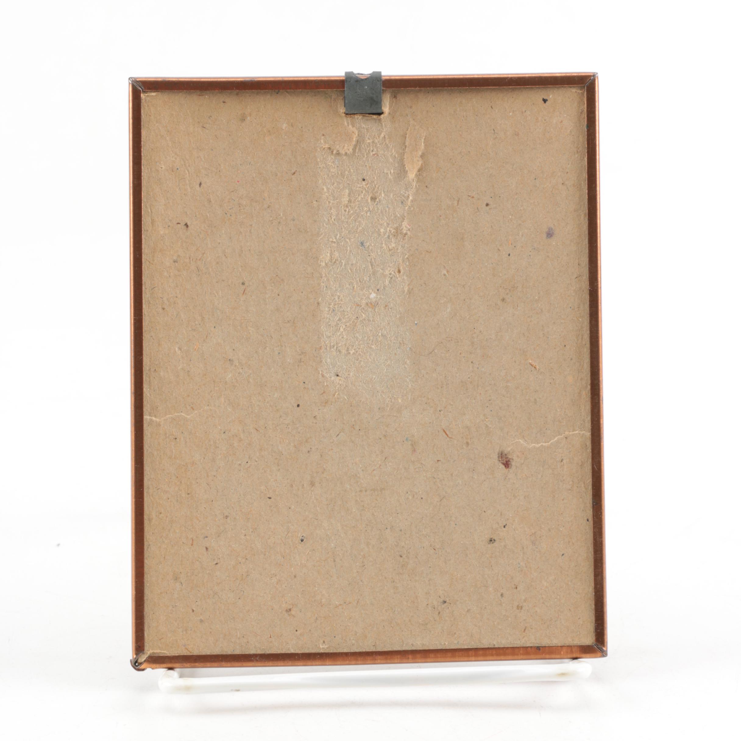 Reverse Paintings on Convex Glass of Scottish Terrier Silhouettes