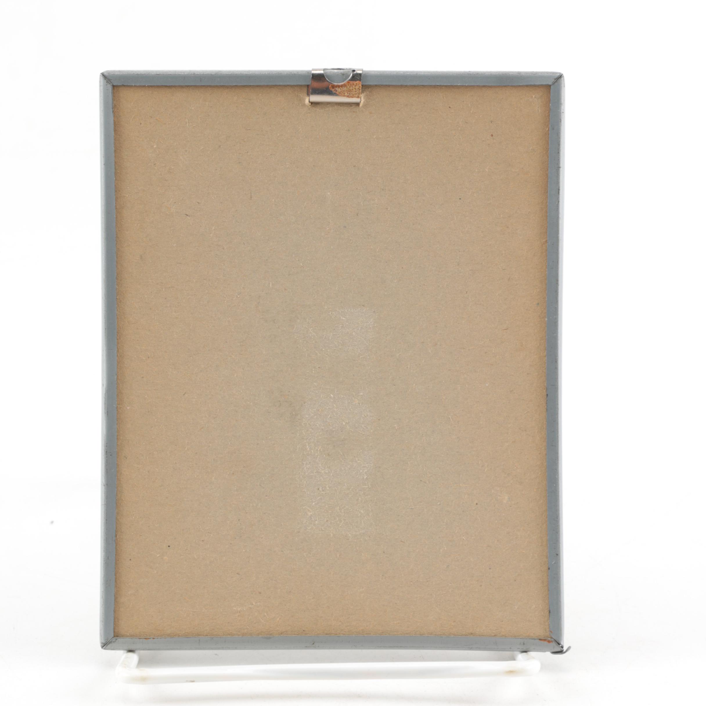 Reverse Paintings on Convex Glass of Scottish Terrier Silhouettes