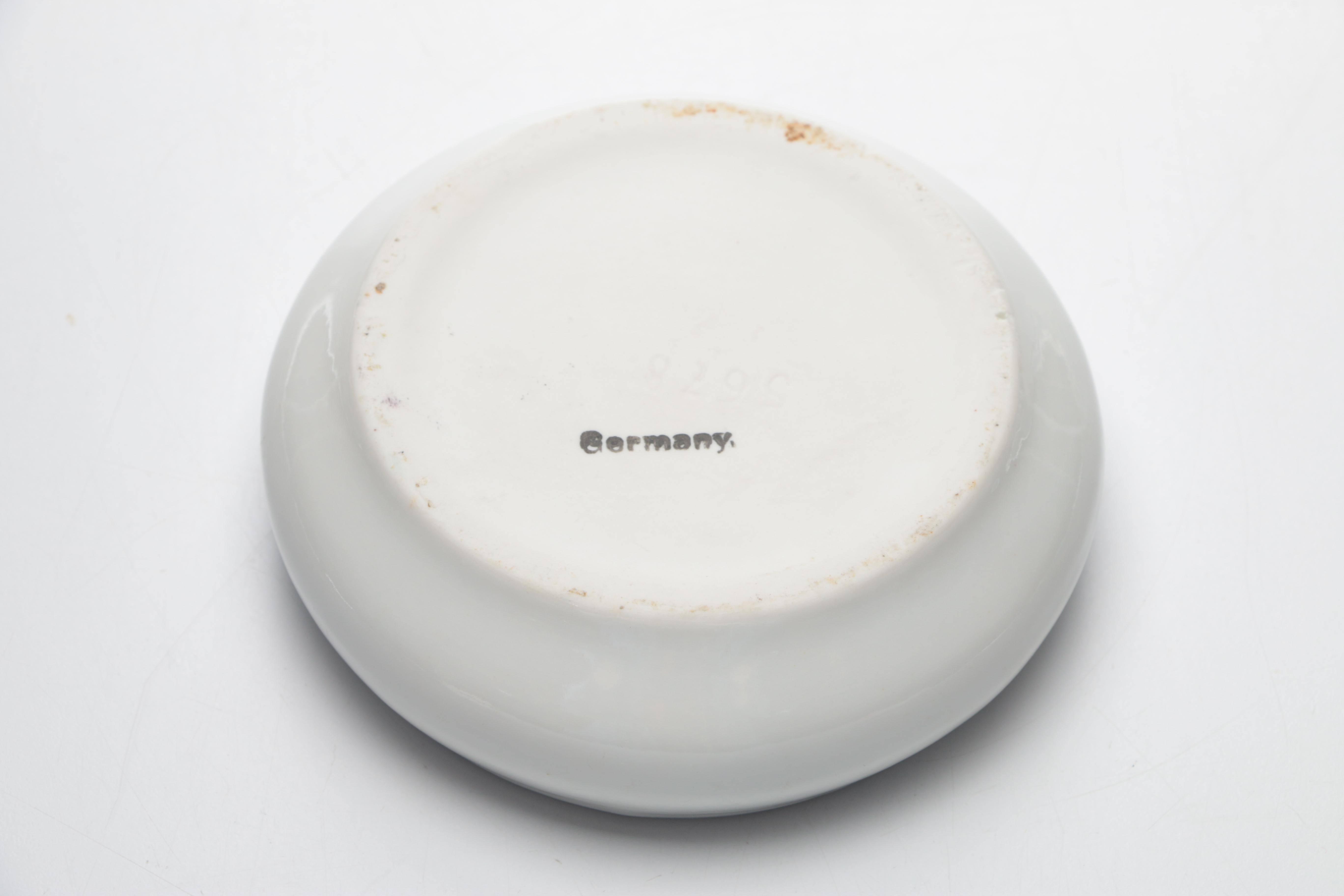 Vintage German Porcelain Clown Trinket Box