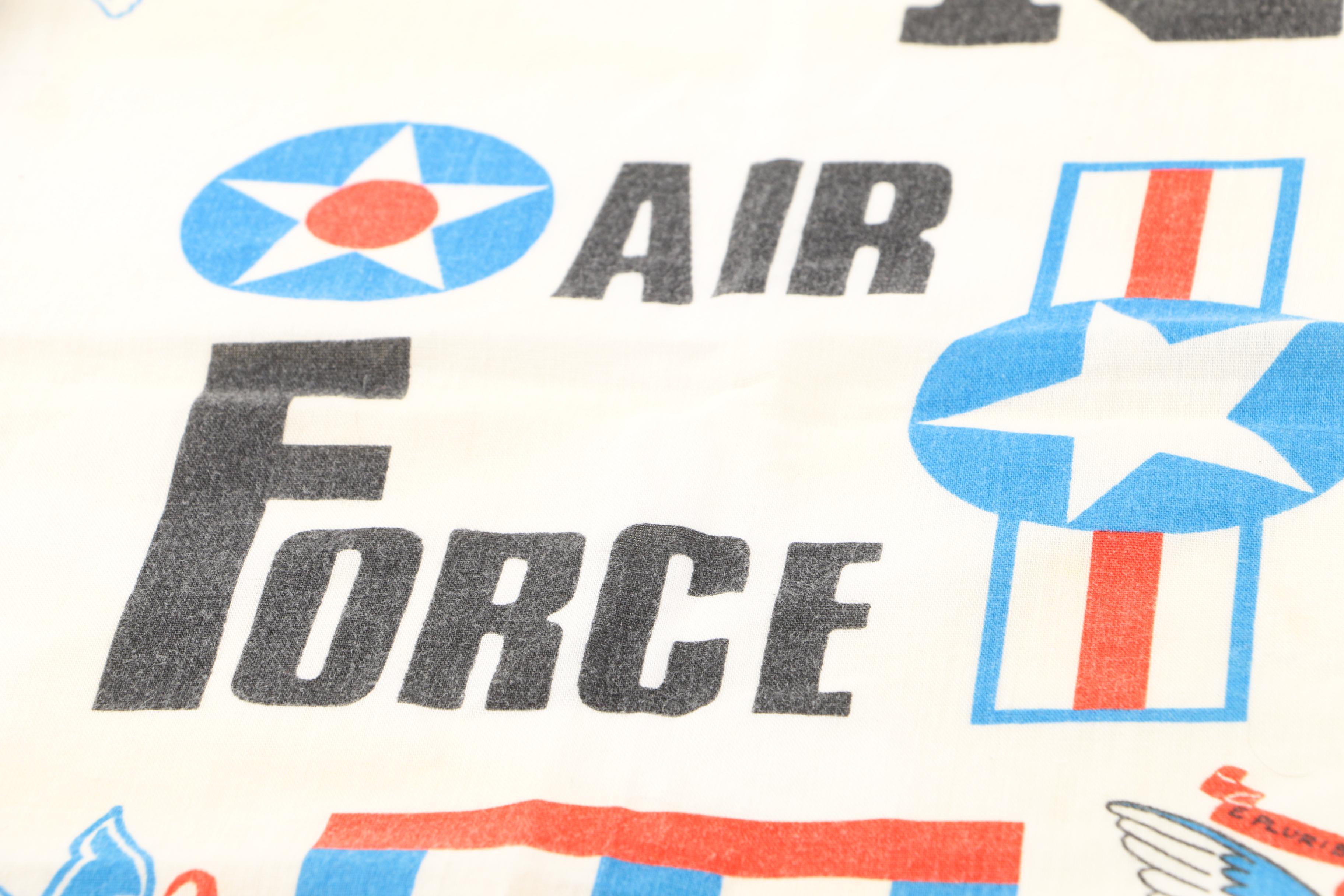 Vintage Red, White, and Blue Military Handkerchief