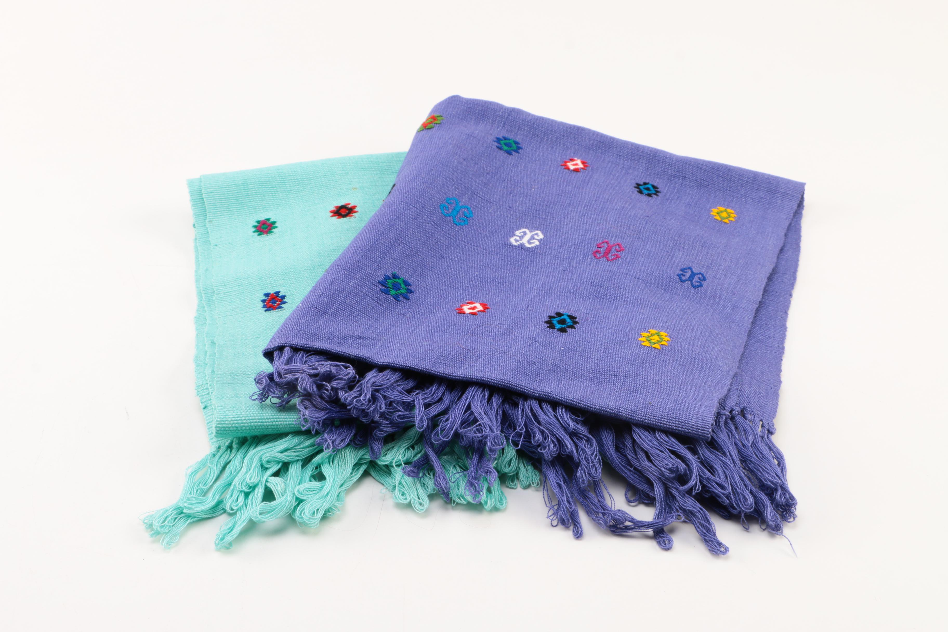 Guatamalan Woven Scarves With Fringe