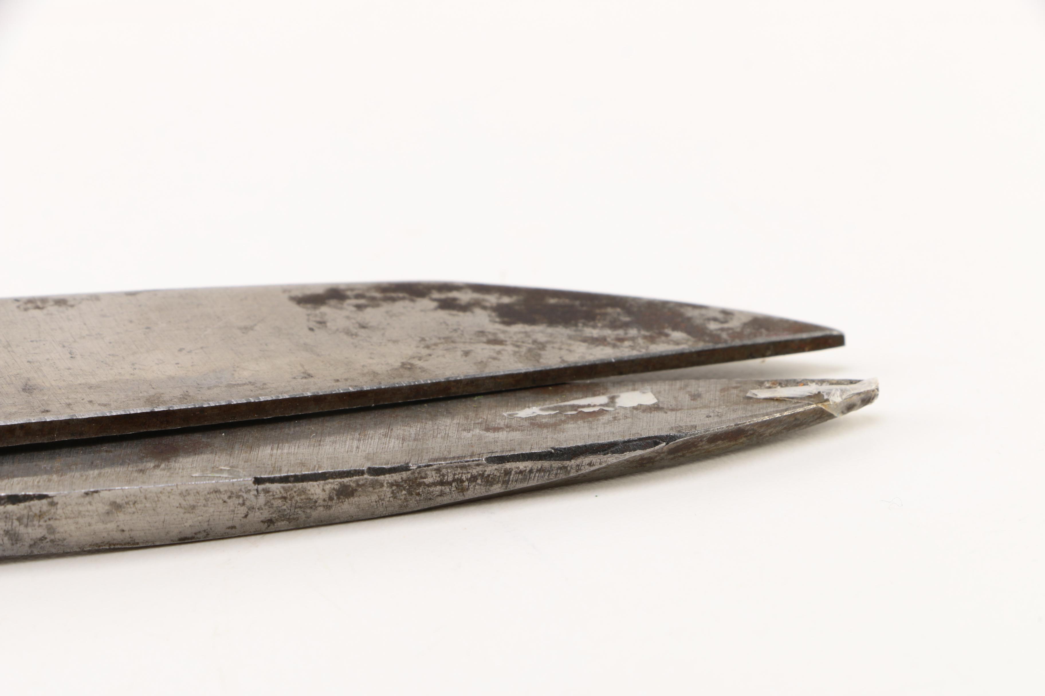 Two Pairs of Vintage Brass Handle Craft Scissors