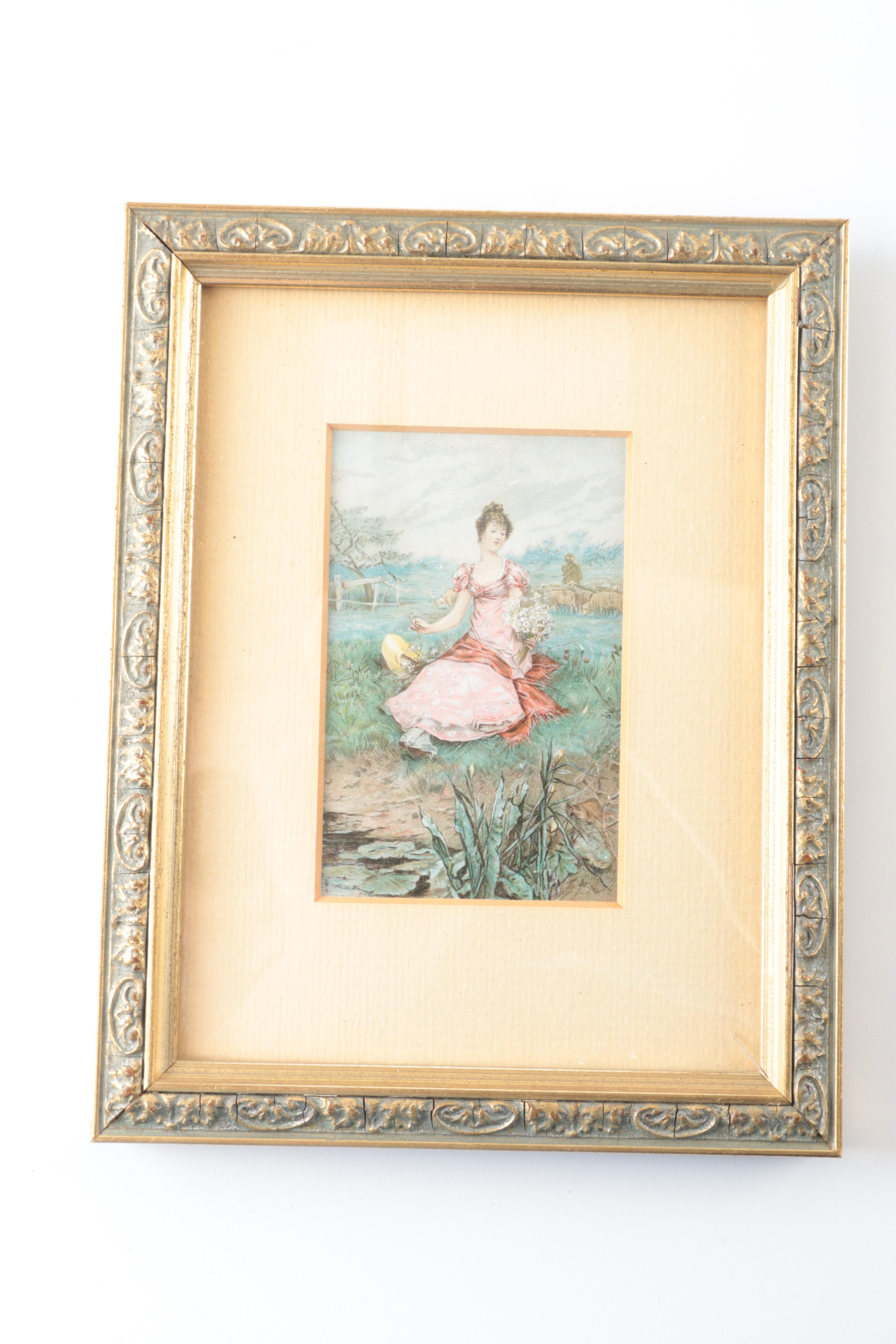 Chromolithographs Prints of Victorian Women