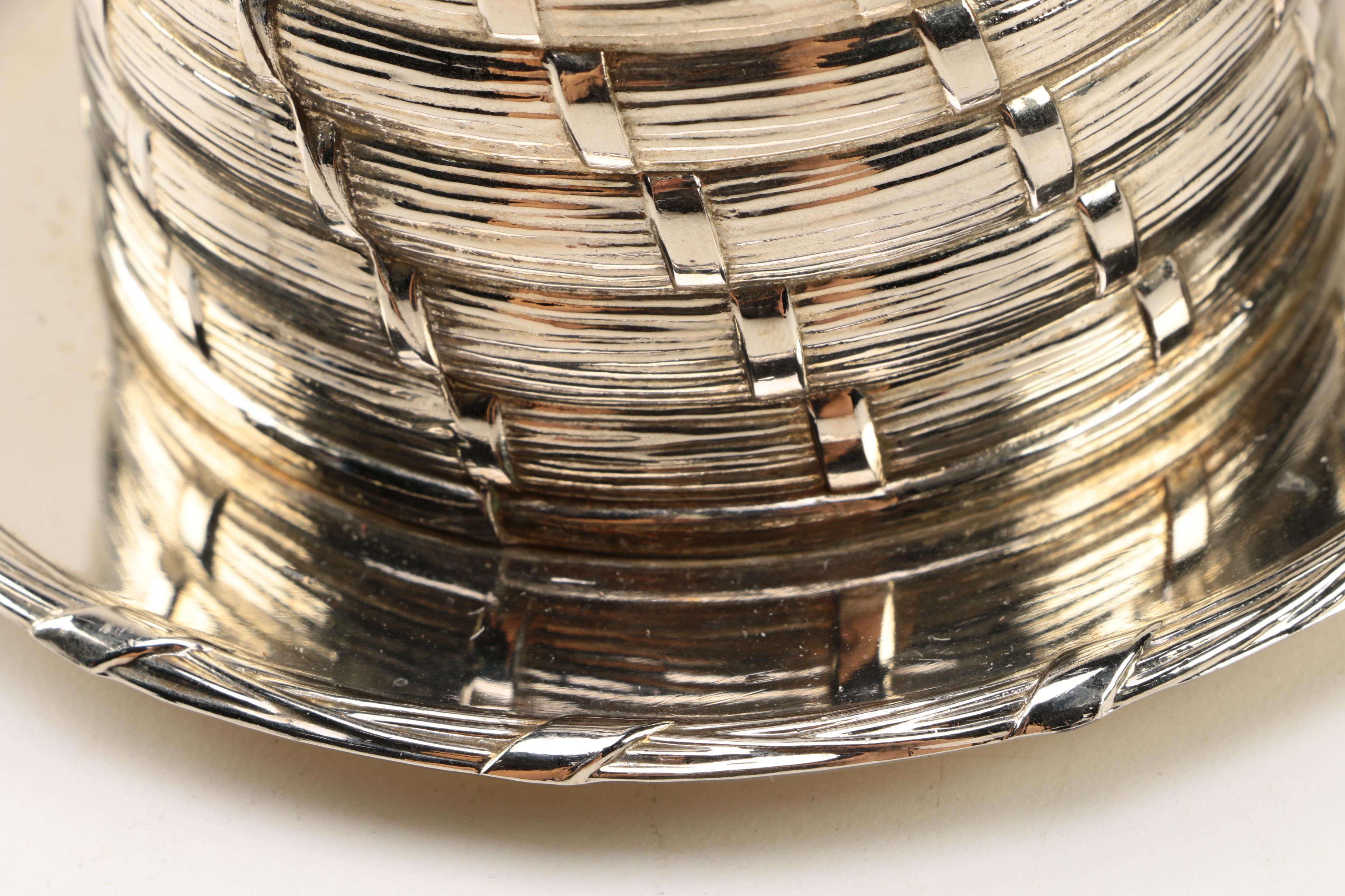 Corbell & Co. Silver Plate Beehive Honey Pot