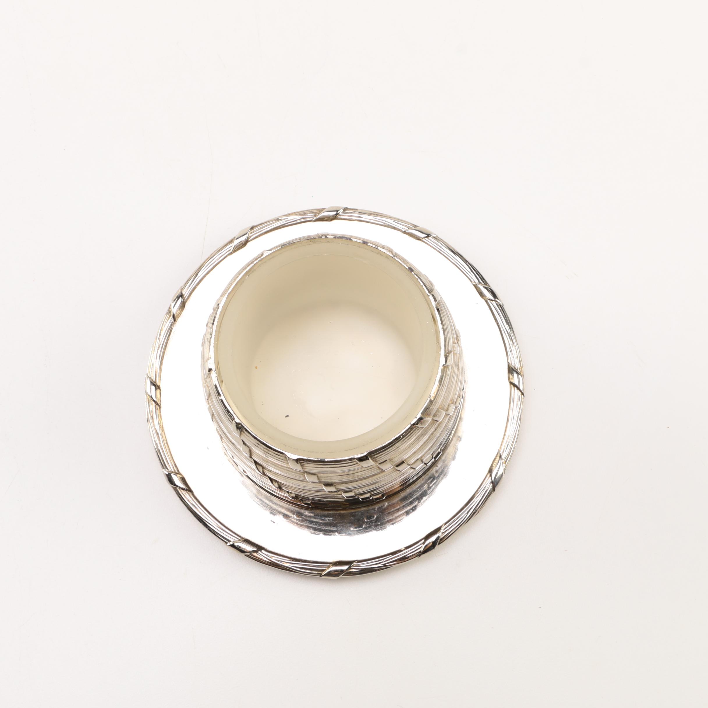 Corbell & Co. Silver Plate Beehive Honey Pot