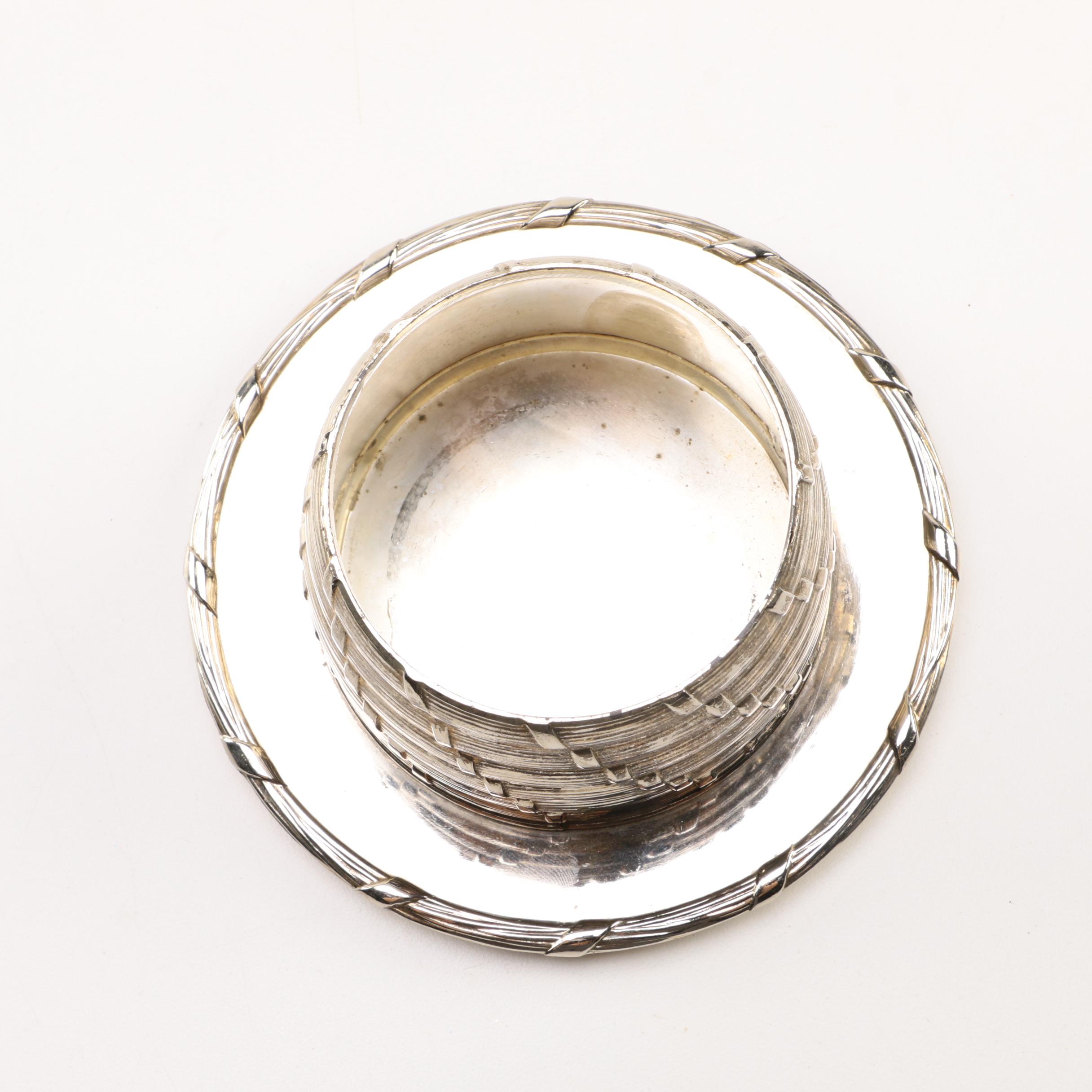 Corbell & Co. Silver Plate Beehive Honey Pot