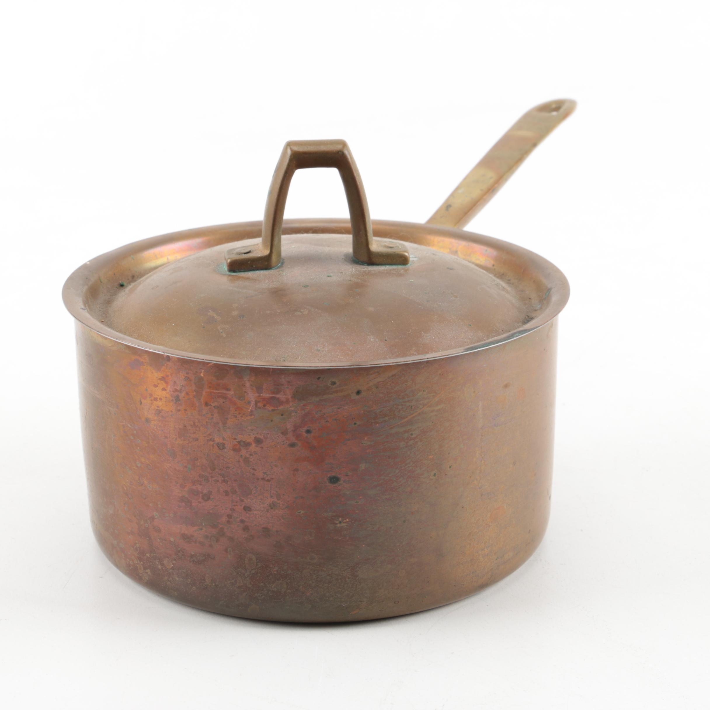 Vintage Revere Ware Copper Sauce Pot and Lid