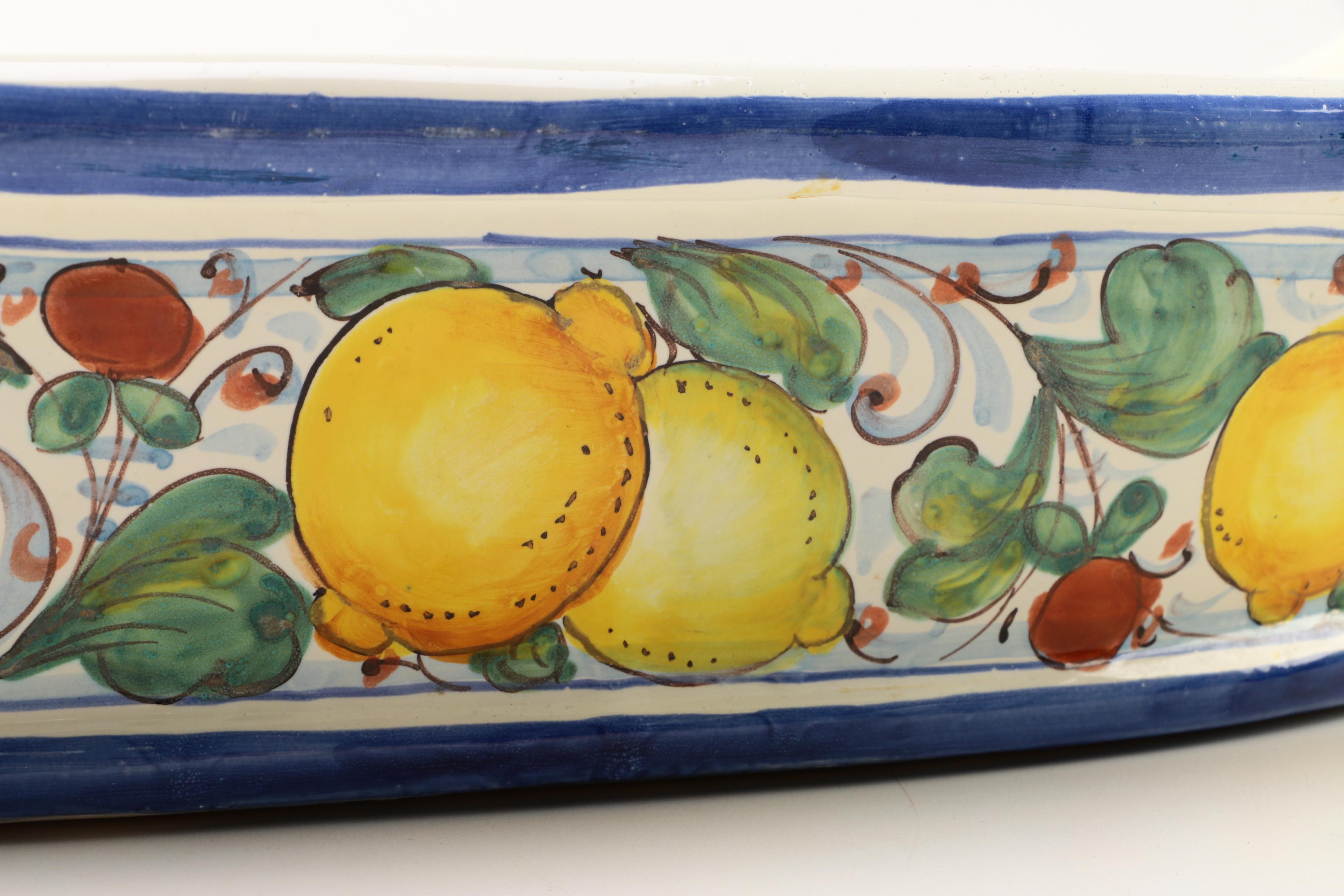 Hand-Painted Italian Decorative Display Dish