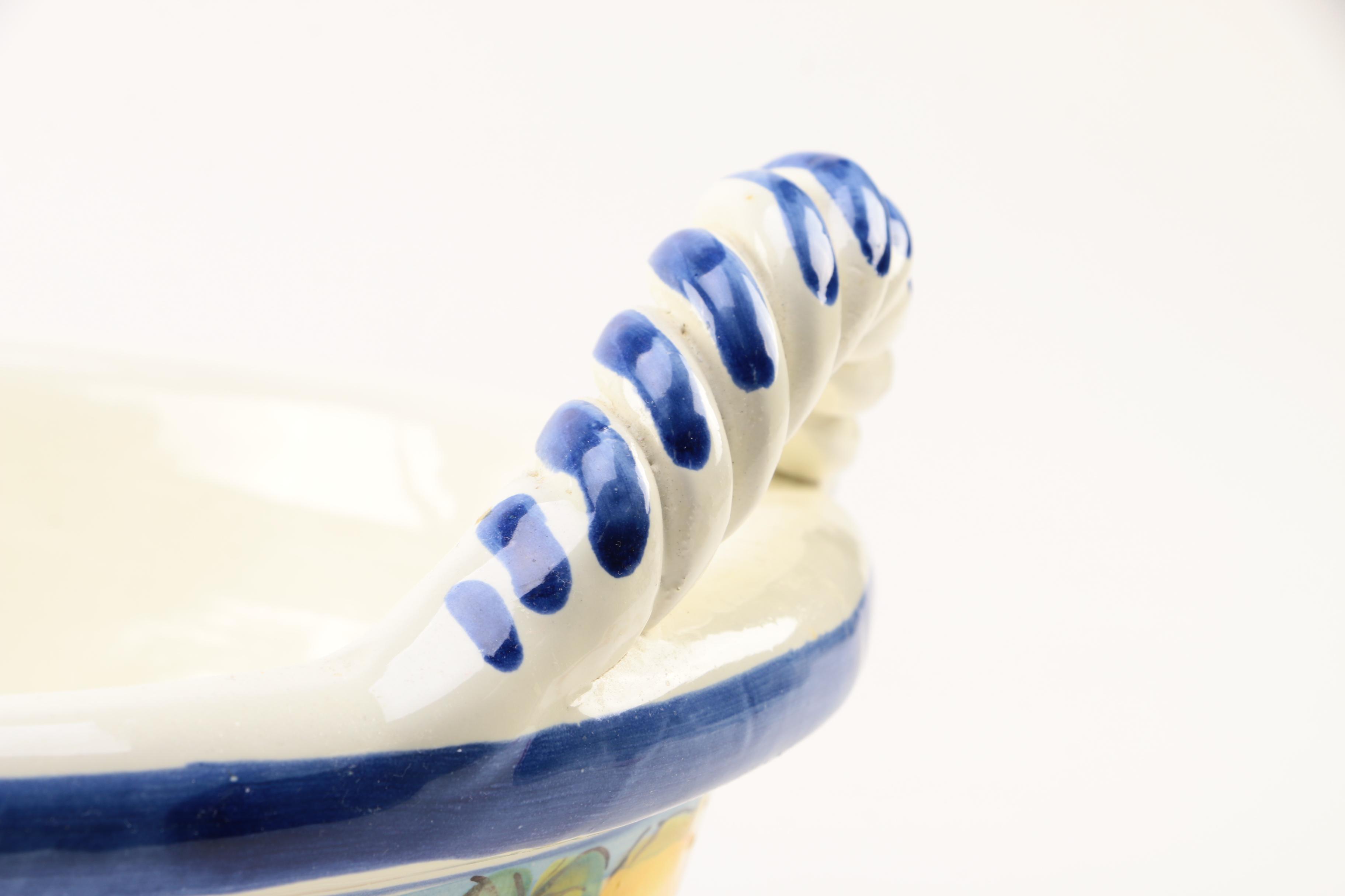 Hand-Painted Italian Decorative Display Dish