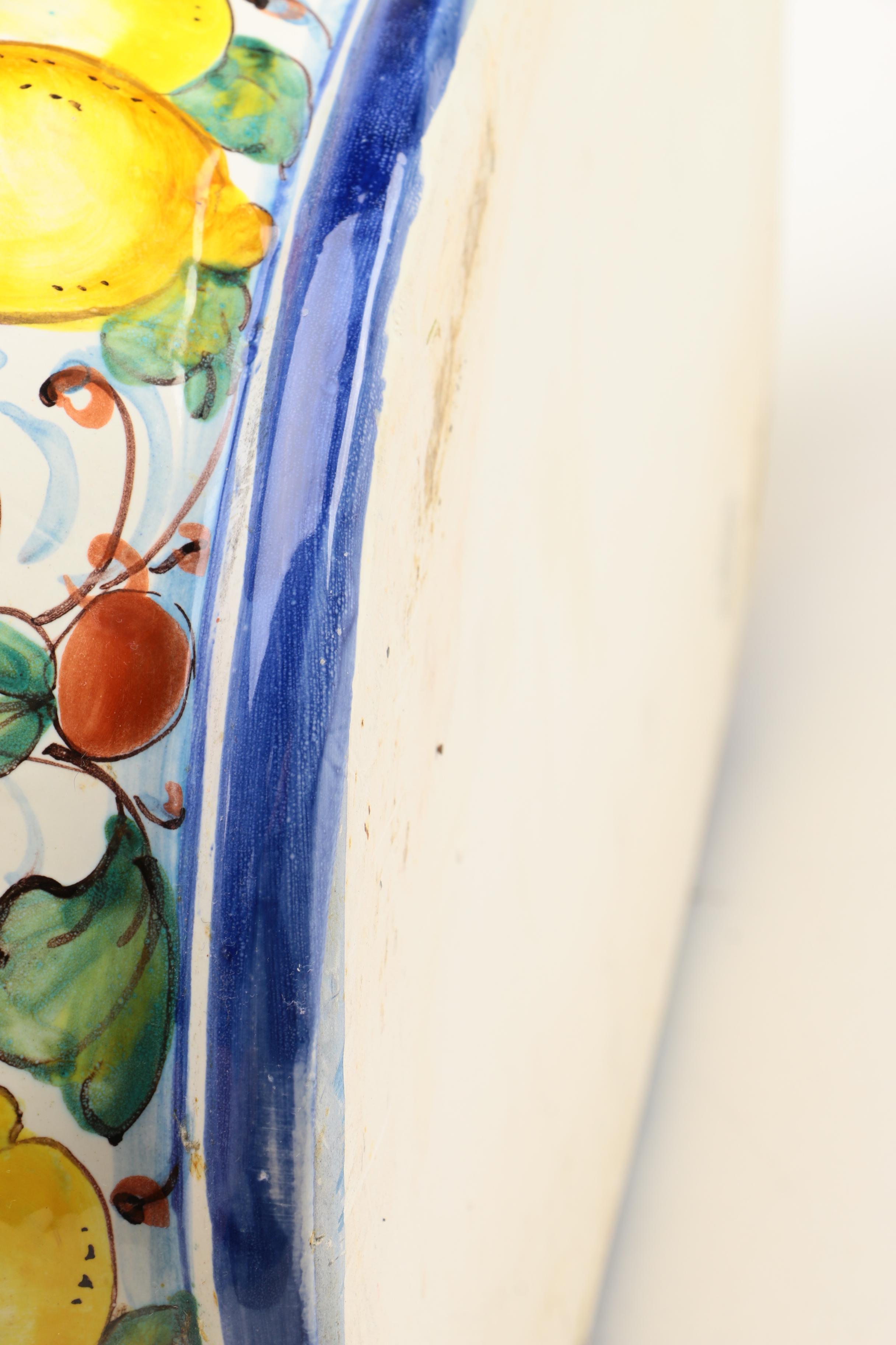 Hand-Painted Italian Decorative Display Dish