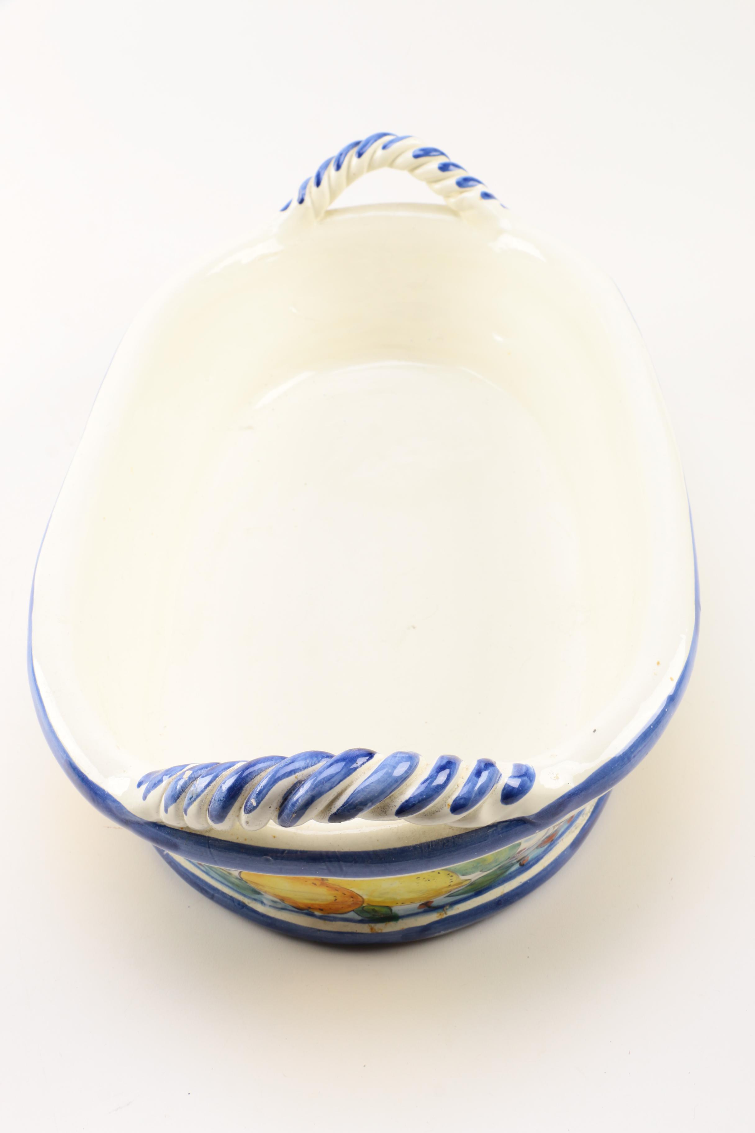 Hand-Painted Italian Decorative Display Dish