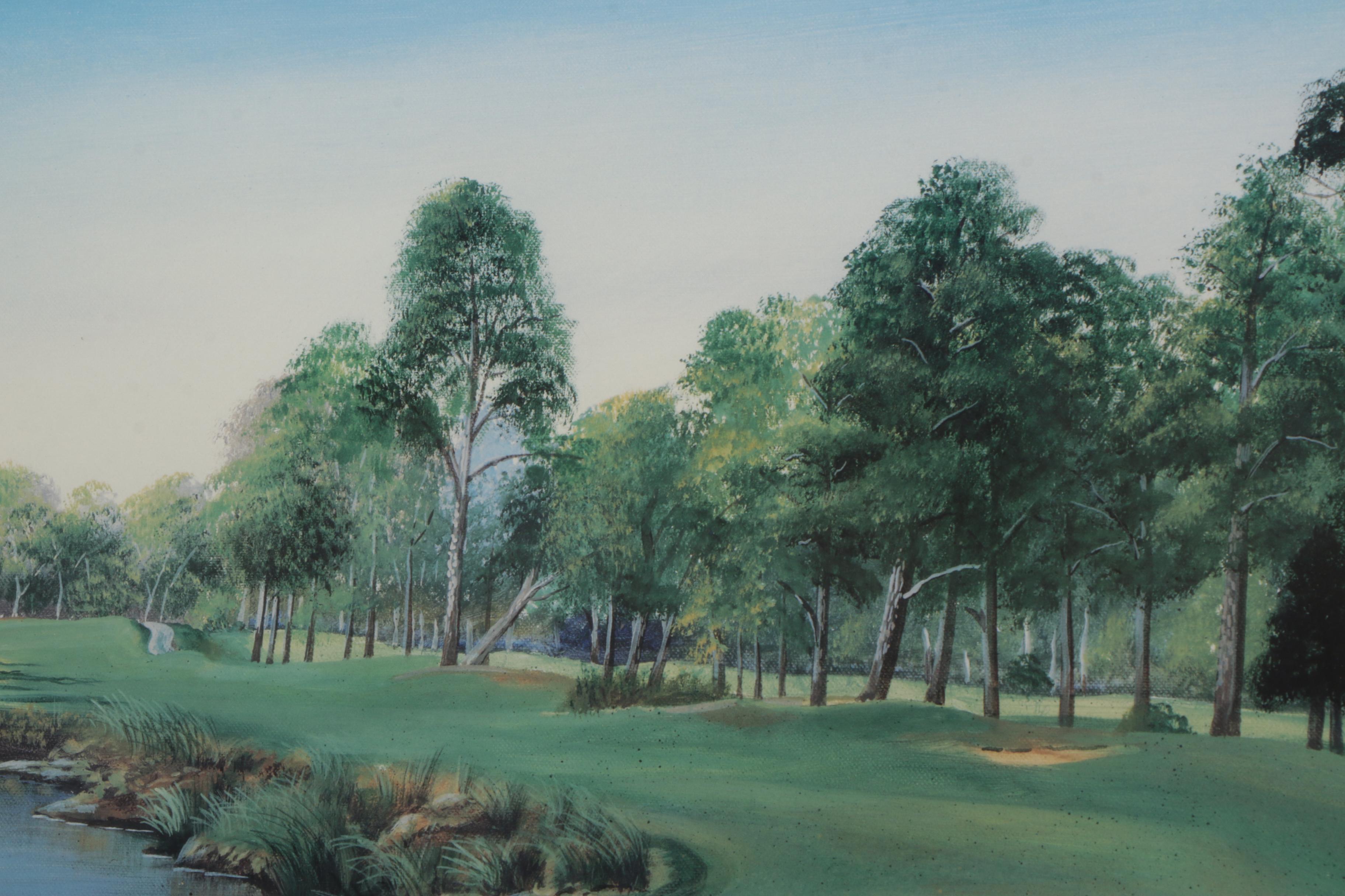 Golf Themed Prints Including Limited Edition Offset Lithograph After Bill Pendergrass