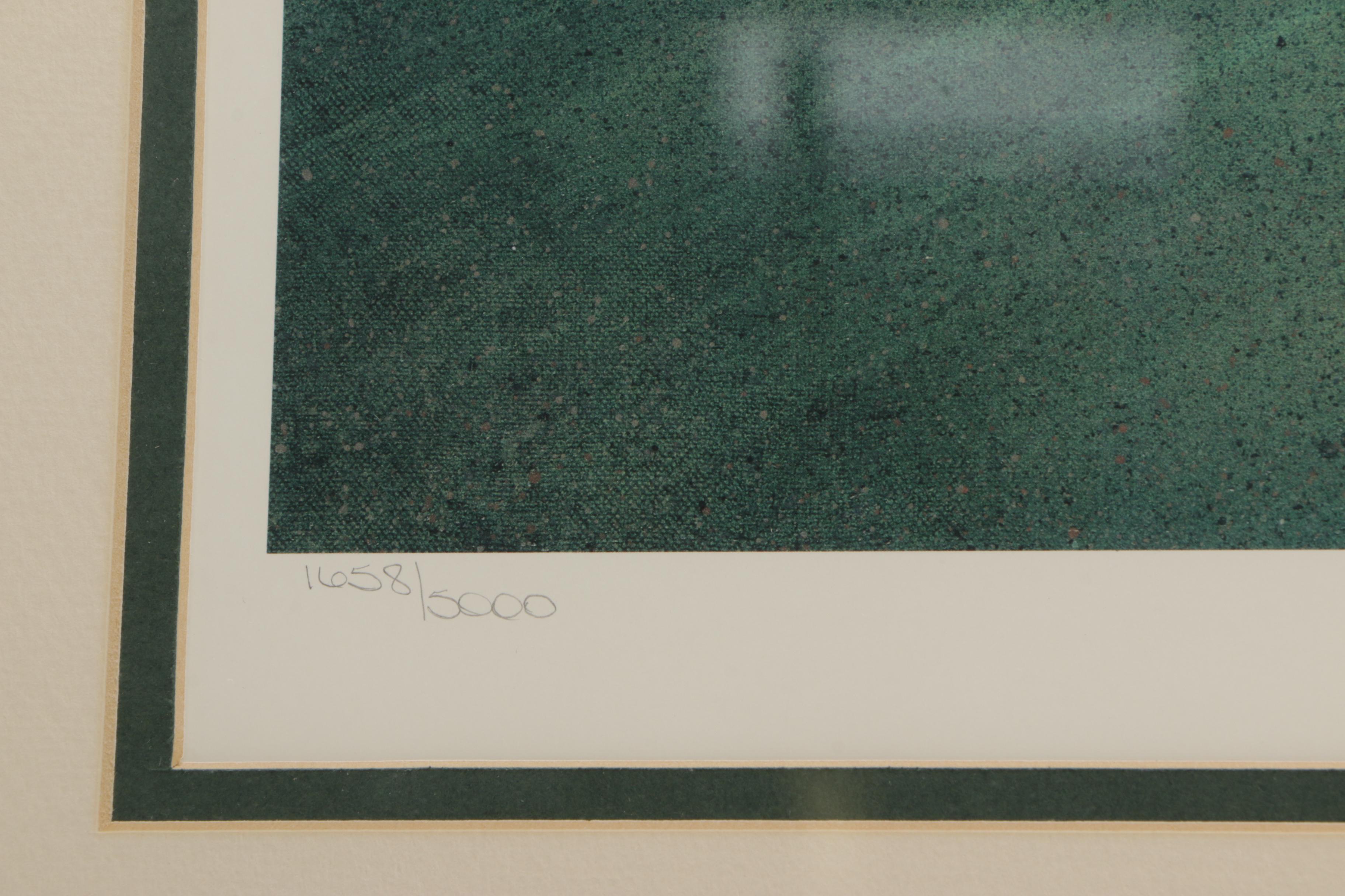 Golf Themed Prints Including Limited Edition Offset Lithograph After Bill Pendergrass