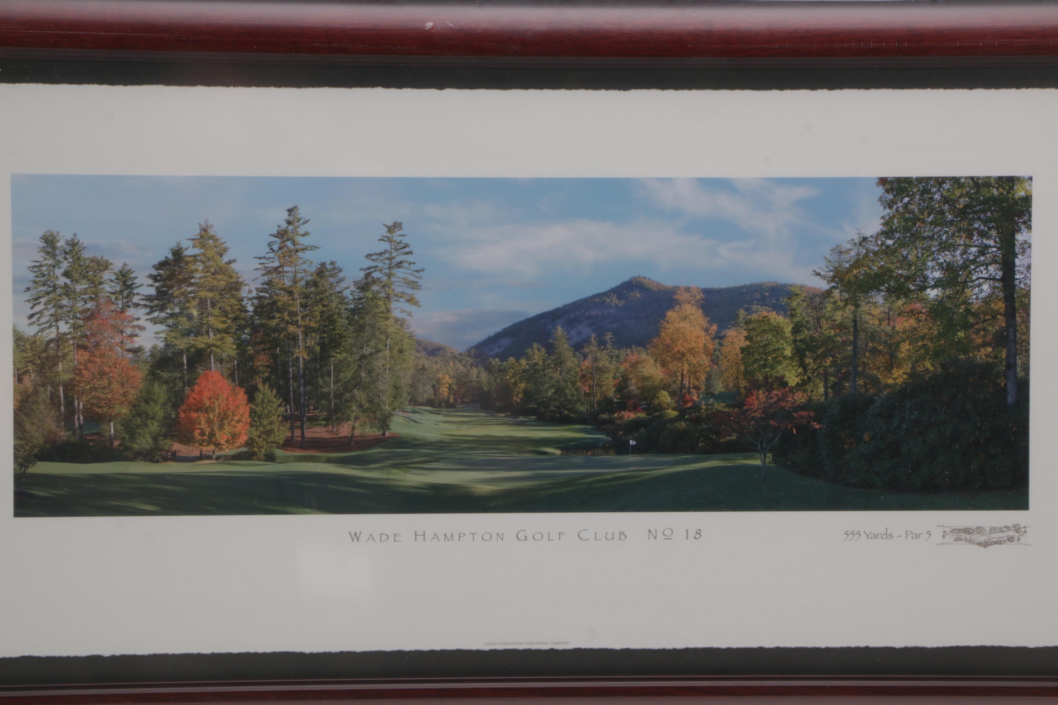 Golf Themed Prints Including Limited Edition Offset Lithograph After Bill Pendergrass