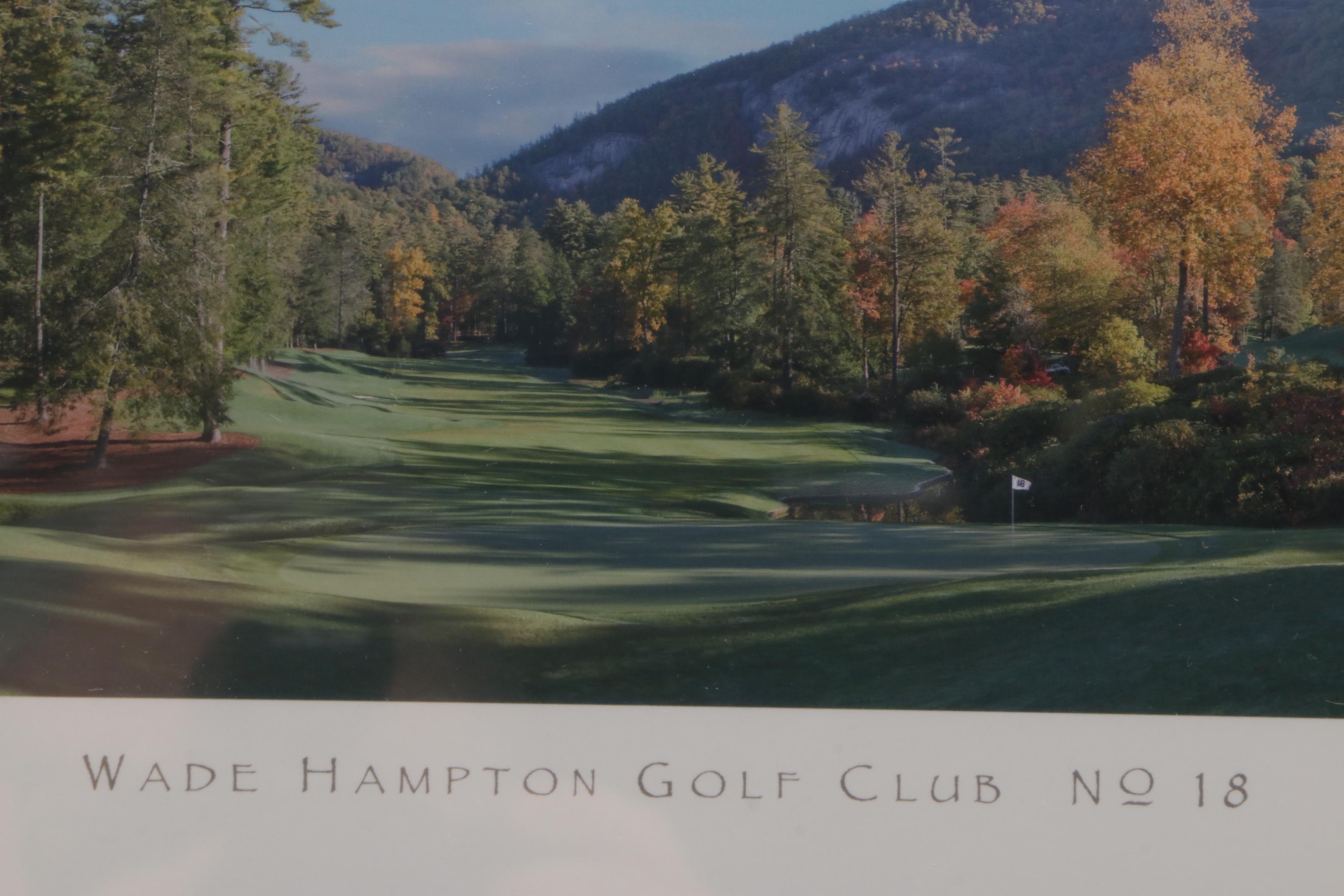 Golf Themed Prints Including Limited Edition Offset Lithograph After Bill Pendergrass