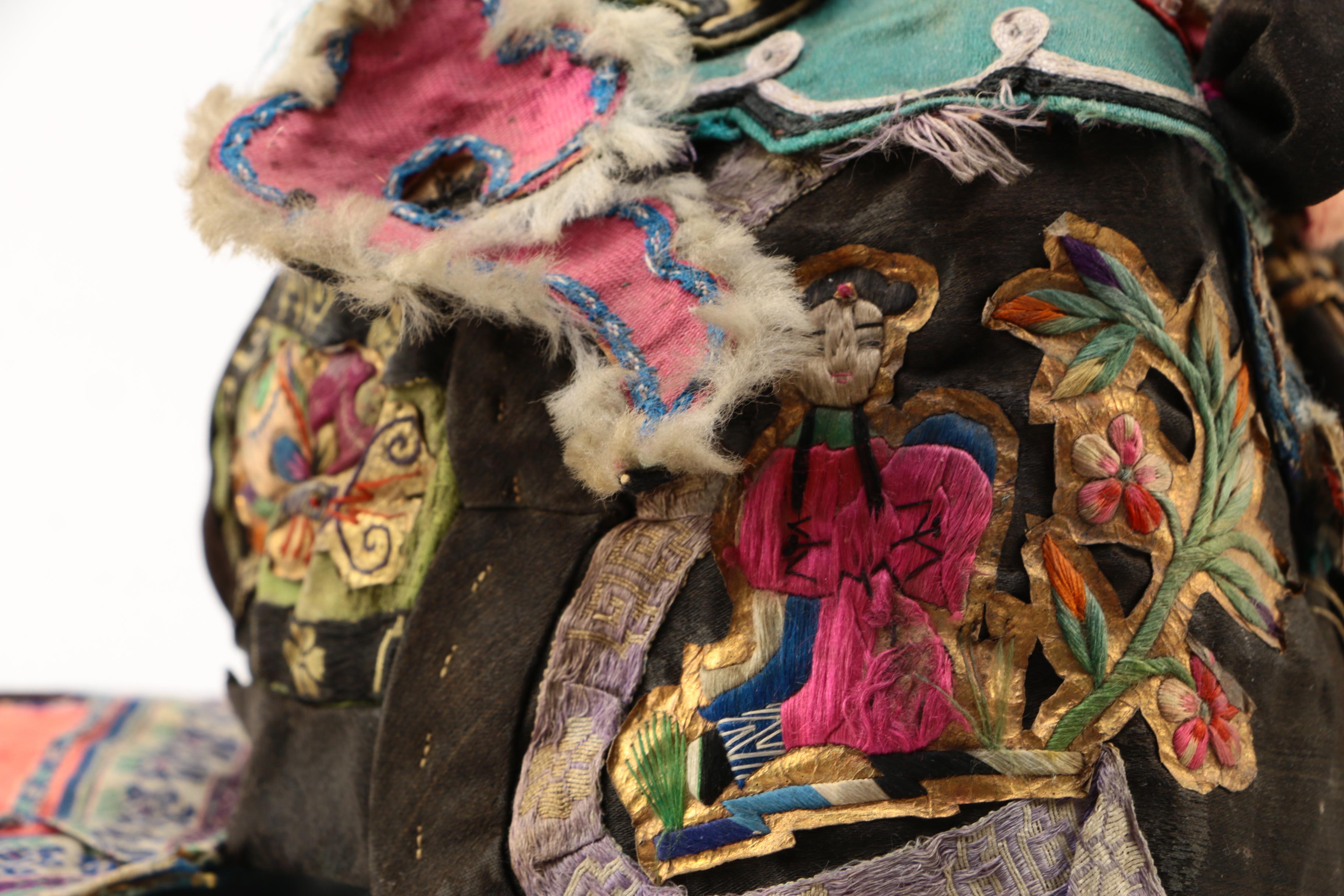 Children's Vintage Chinese Double Faced Hats with Stands