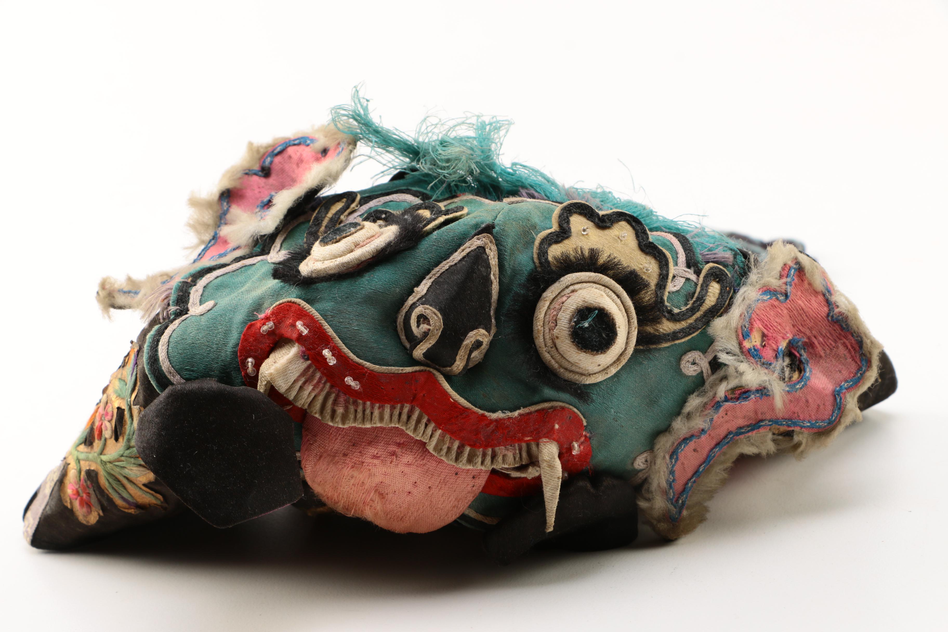 Children's Vintage Chinese Double Faced Hats with Stands