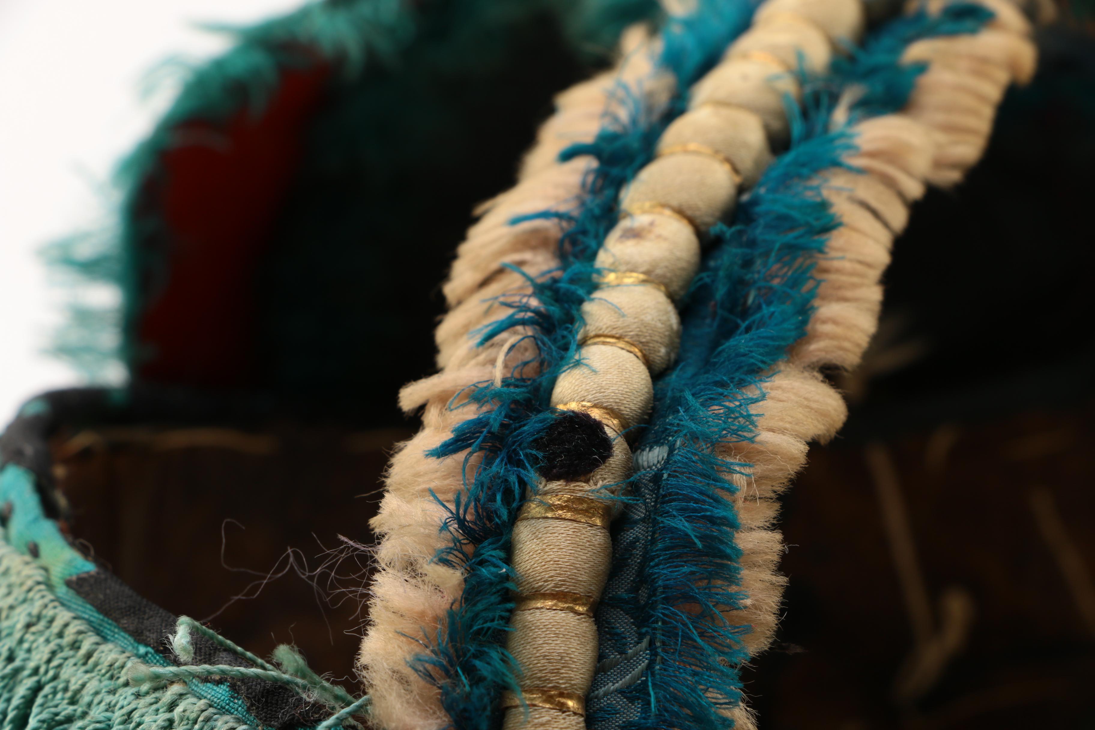 Children's Vintage Chinese Double Faced Hats with Stands