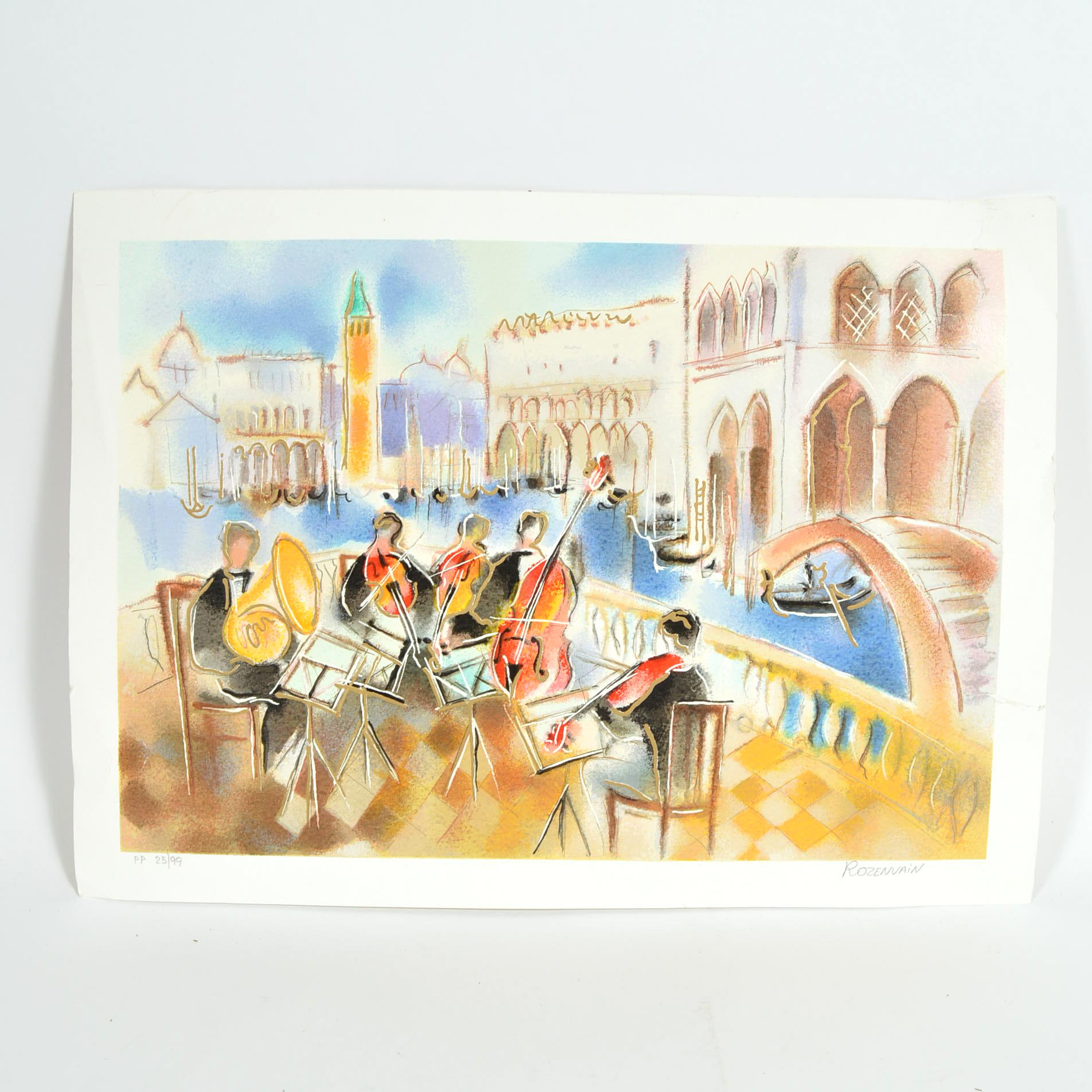 Signed and Numbered Serigraph Print "Summer Sonata" After Michael Rozenvain