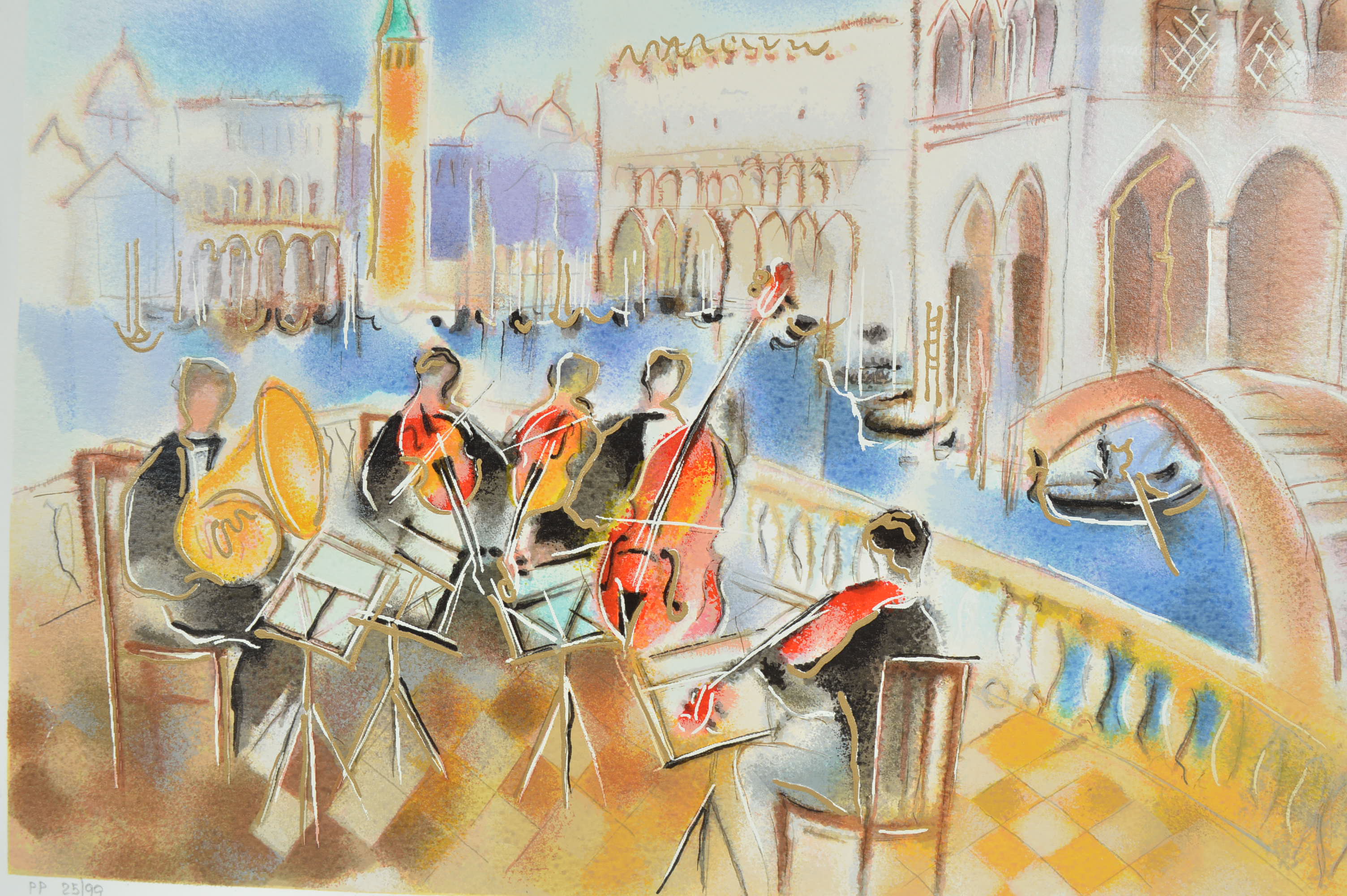 Signed and Numbered Serigraph Print "Summer Sonata" After Michael Rozenvain