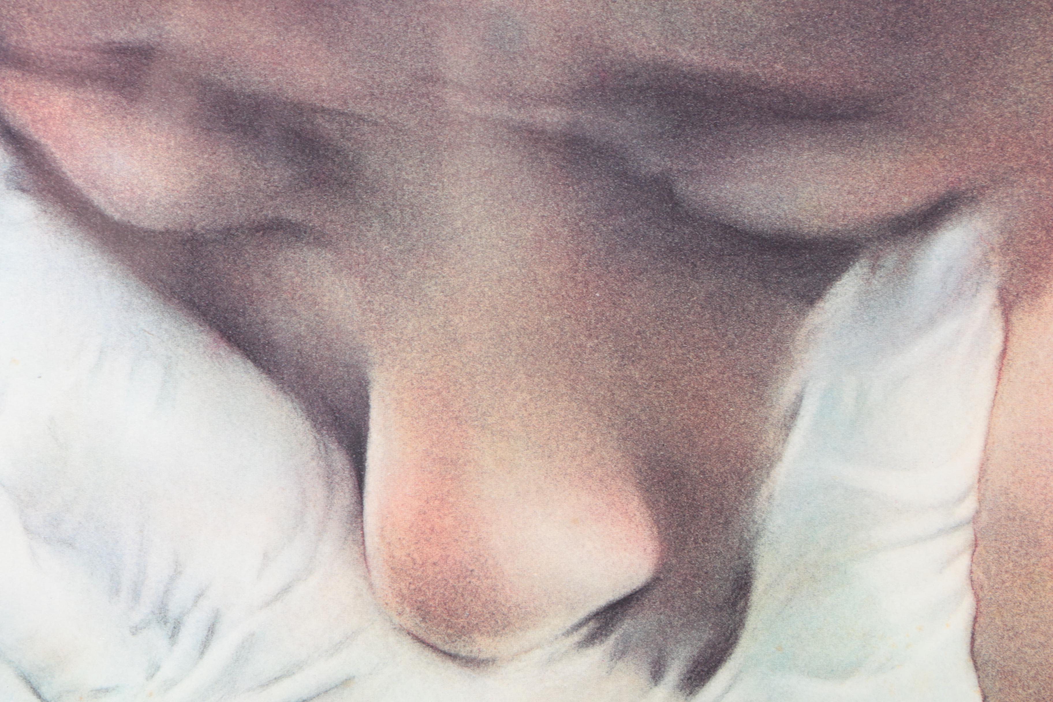 C. L. Cunningham Retired Offset Lithograph on Paper "Sorrow Robbing Sorrow"