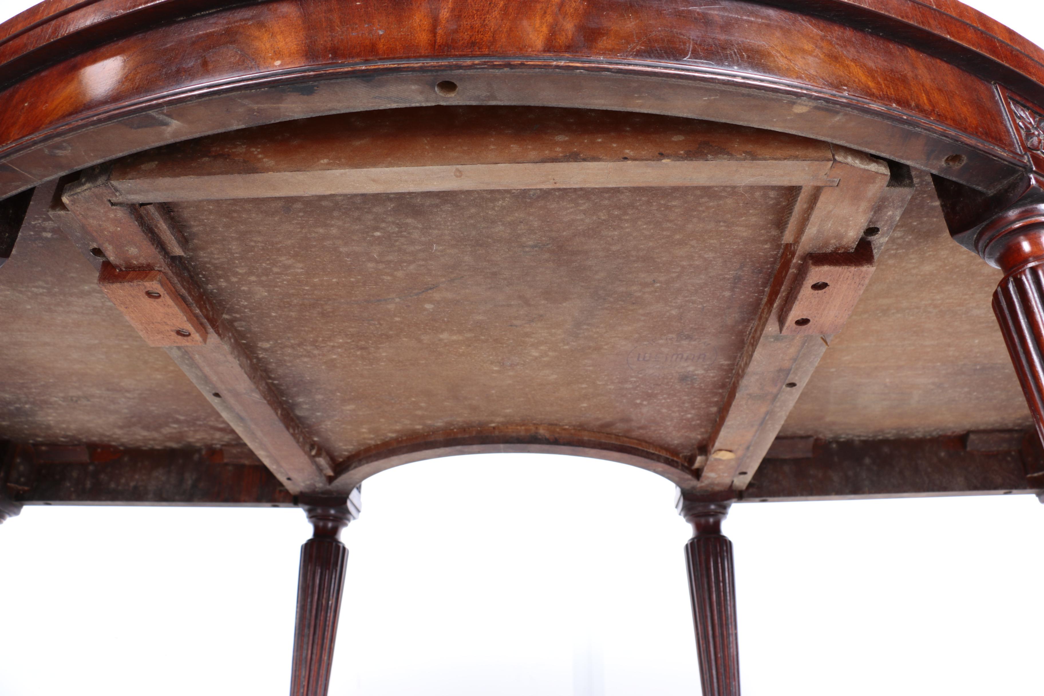 Vintage Demilune Mahogany Convertible Coffee Table by Weiman Heirloom