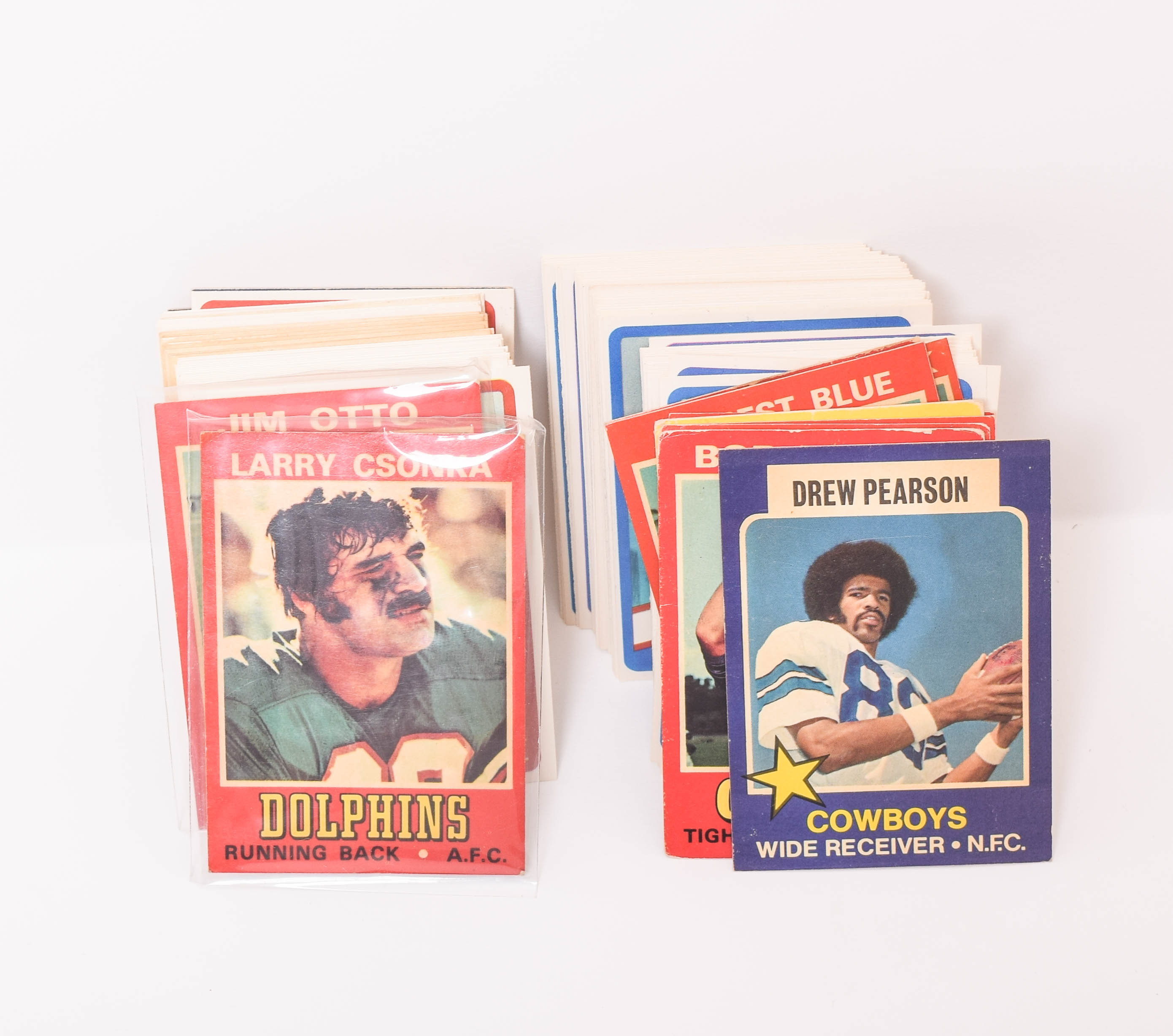 Collection of 1970s Topps Football Trading Cards