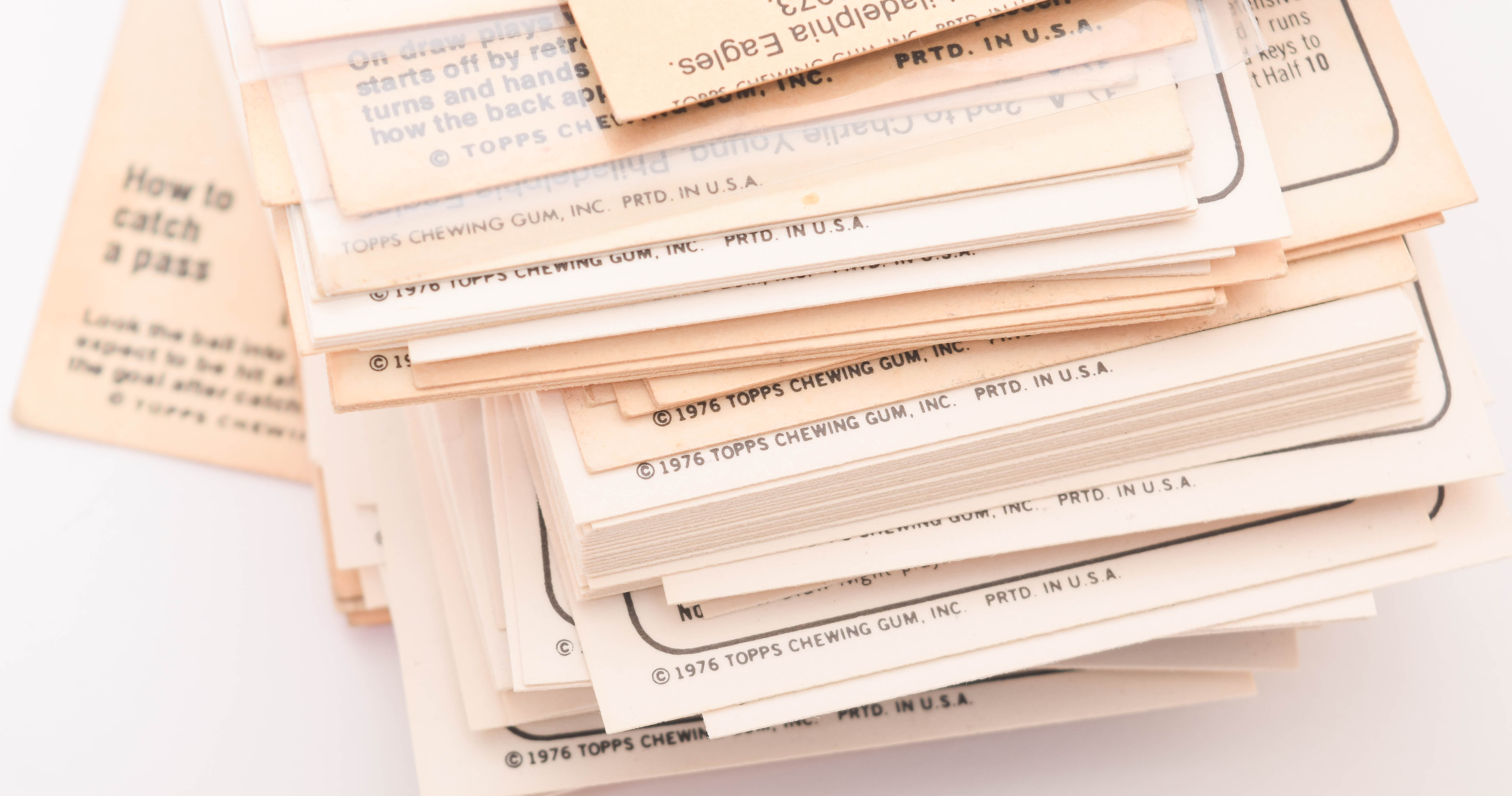 Collection of 1970s Topps Football Trading Cards