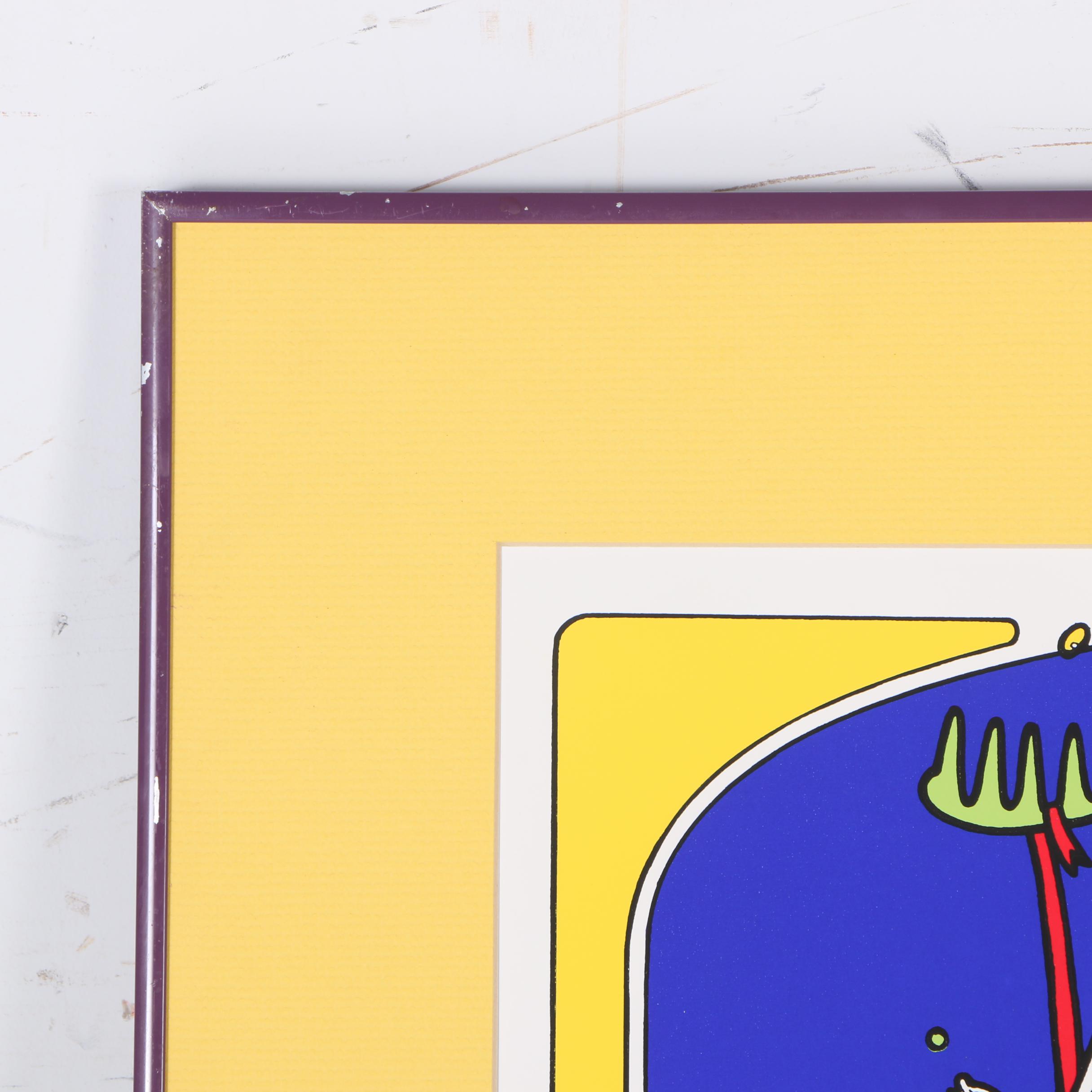 C.L. Cunningham Signed Serigraph on Paper "The Original Mardi Gras Mobile"