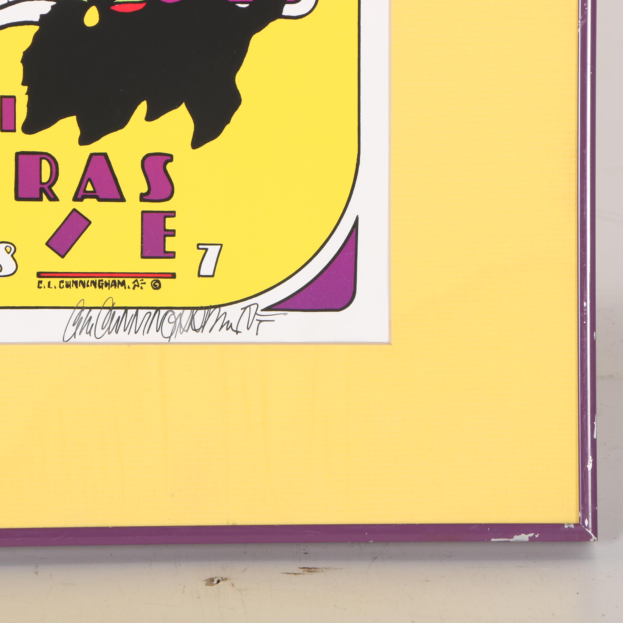 C.L. Cunningham Signed Serigraph on Paper "The Original Mardi Gras Mobile"