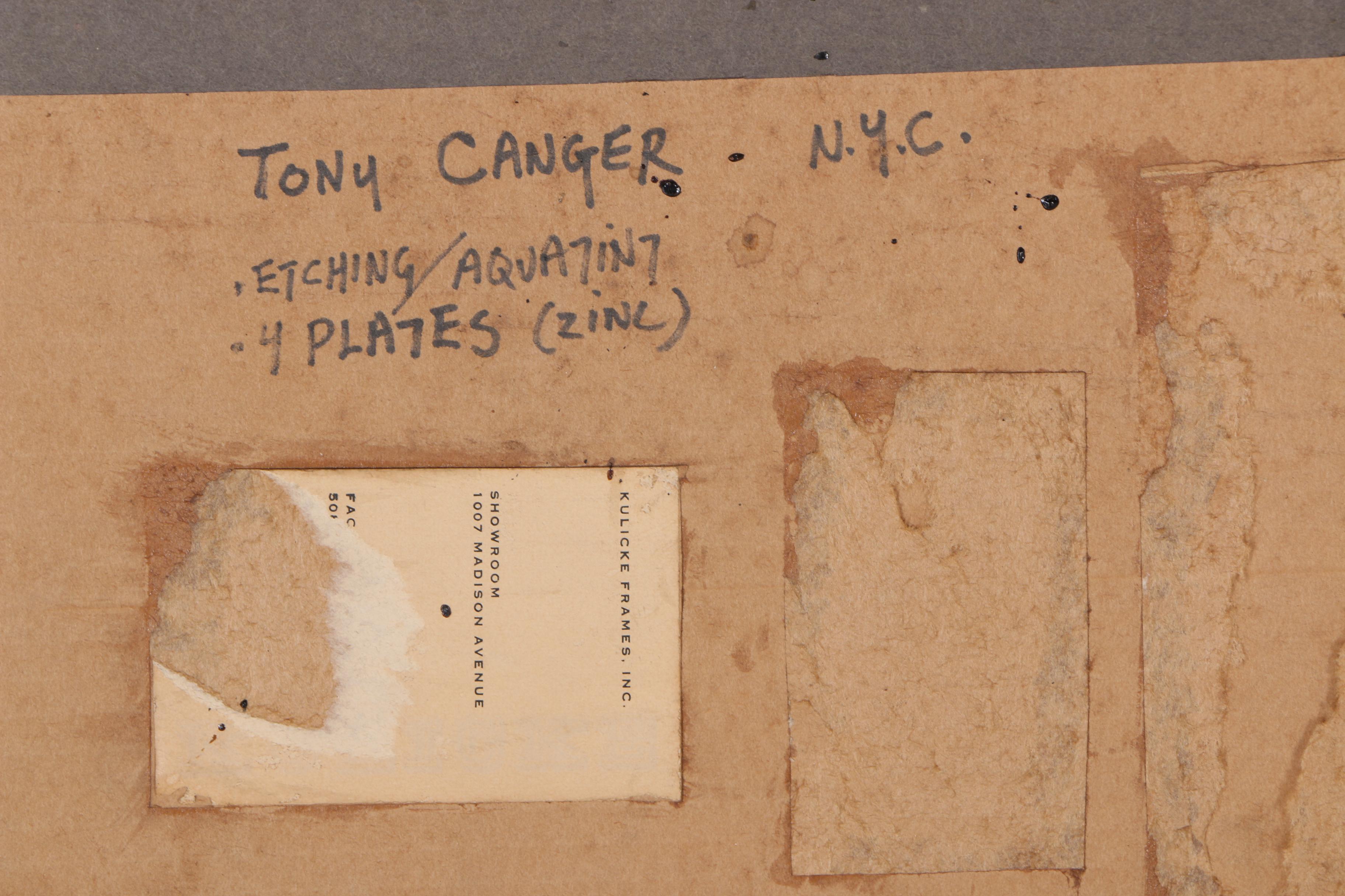 Tony Canger Limited Edition Etchings with Aquatint