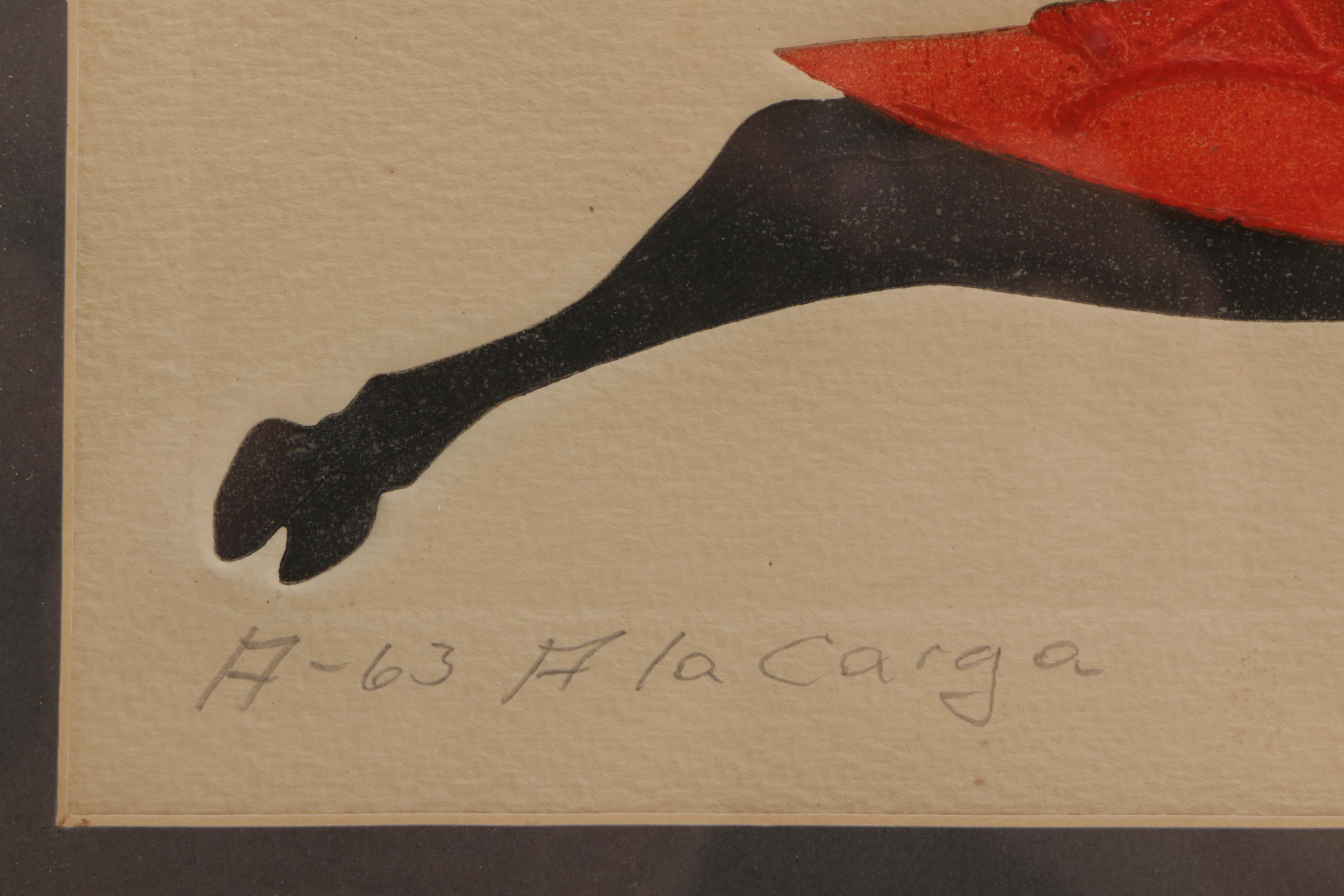 Guillermo Silva Santamaria Set of Two Intaglios on Paper of Jousters on Horseback