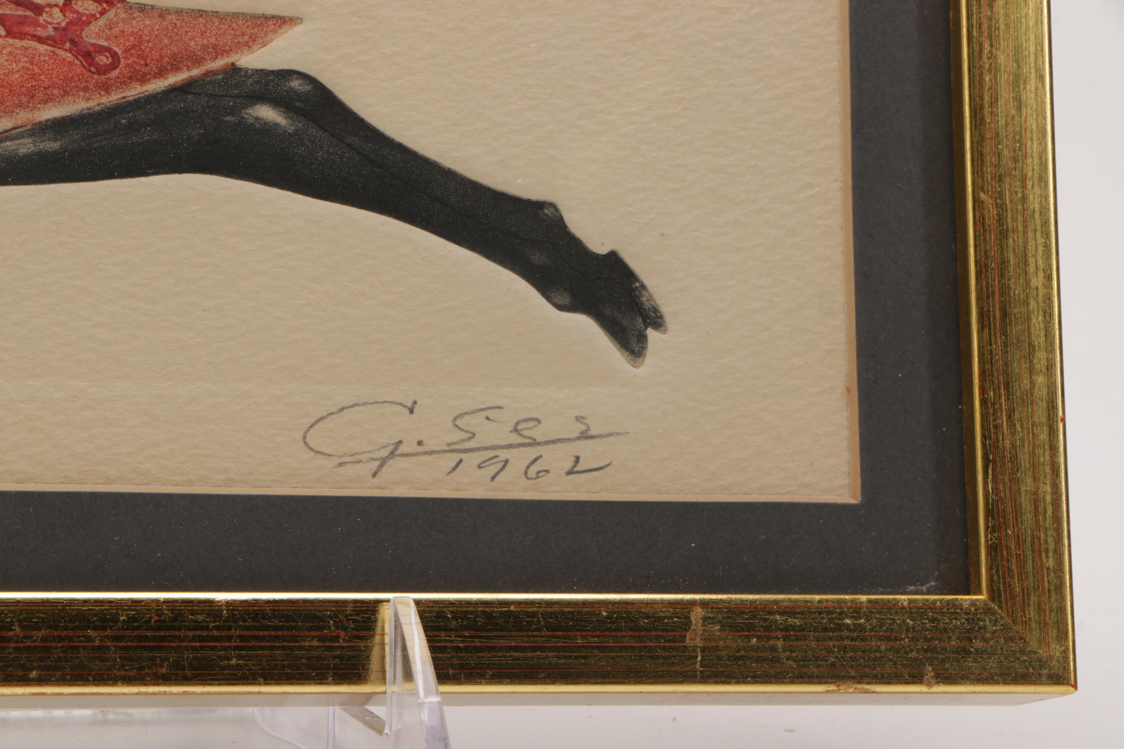 Guillermo Silva Santamaria Set of Two Intaglios on Paper of Jousters on Horseback