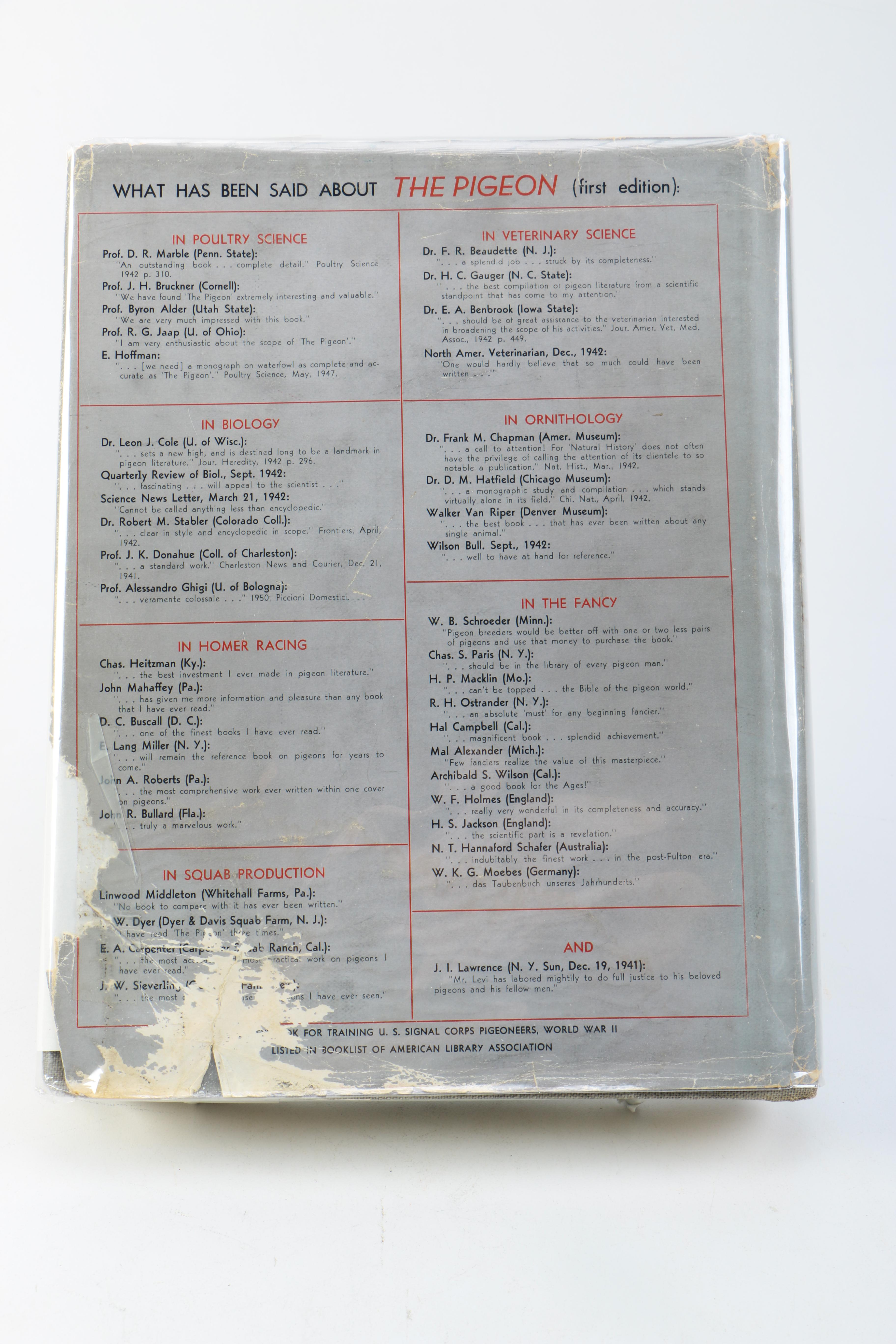 1941 First Trade Edition of "The Pigeon" by Wendell Mitchell Levi