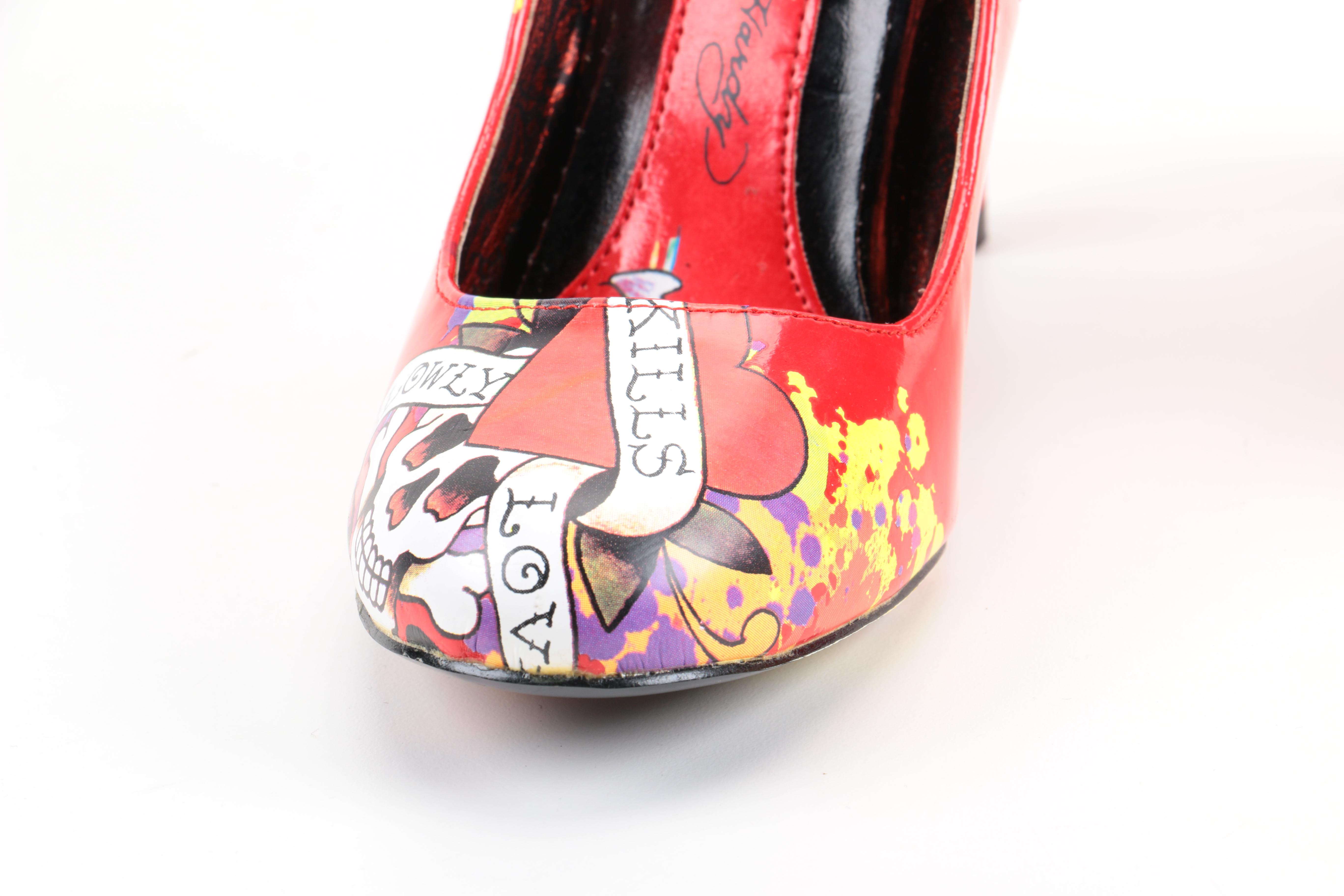 Patterned and Brocade Heels Including Ed Hardy