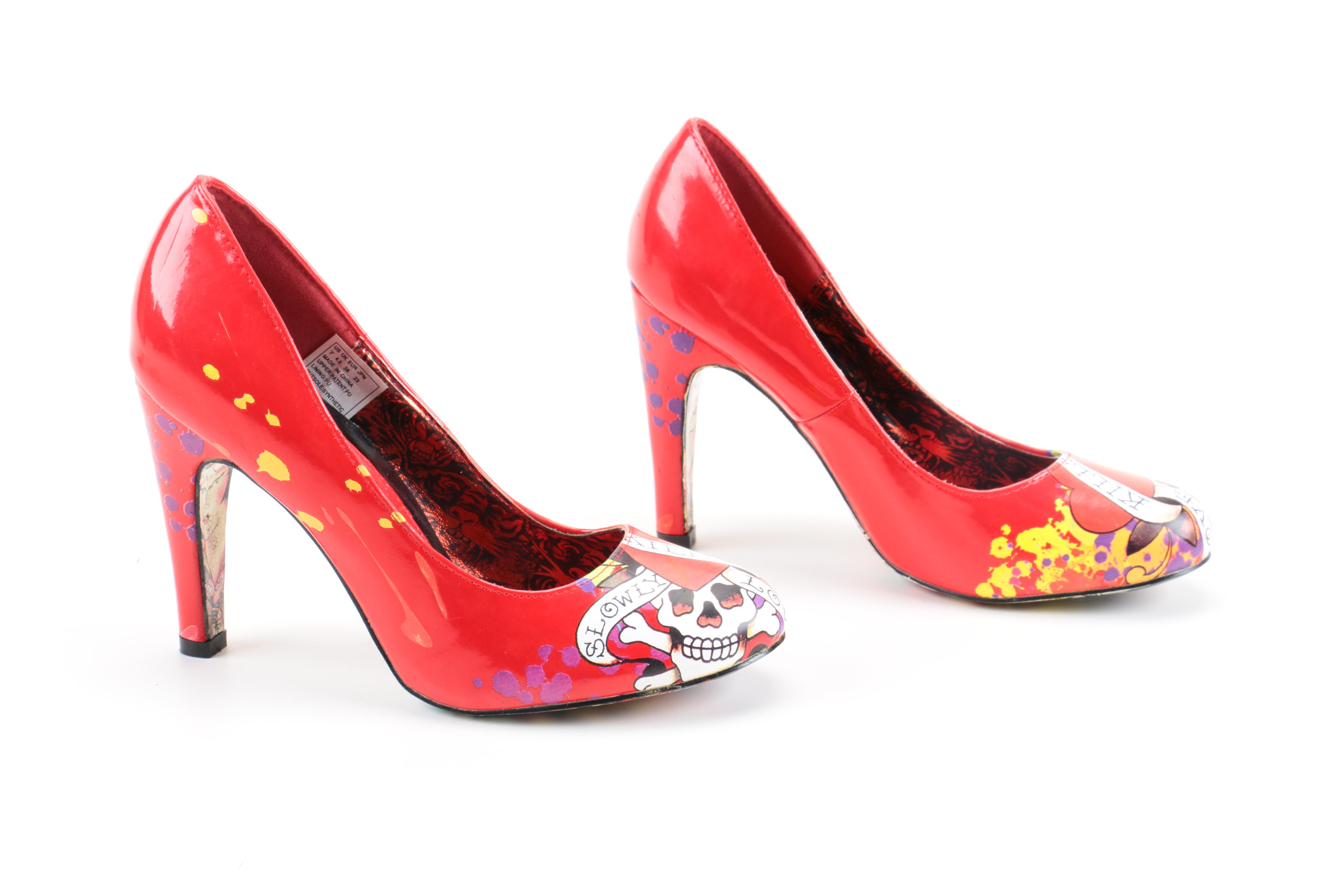 Patterned and Brocade Heels Including Ed Hardy