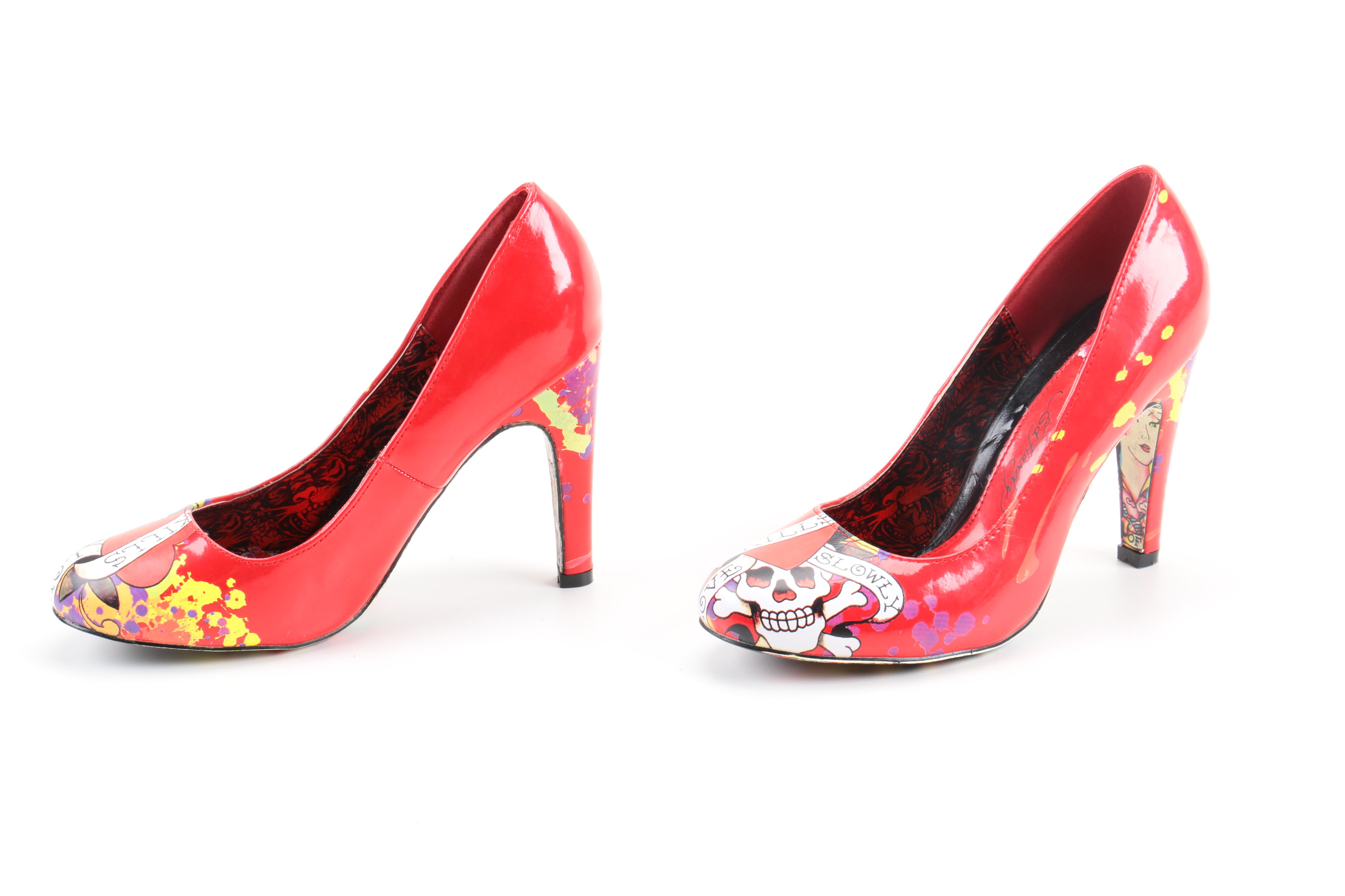 Patterned and Brocade Heels Including Ed Hardy