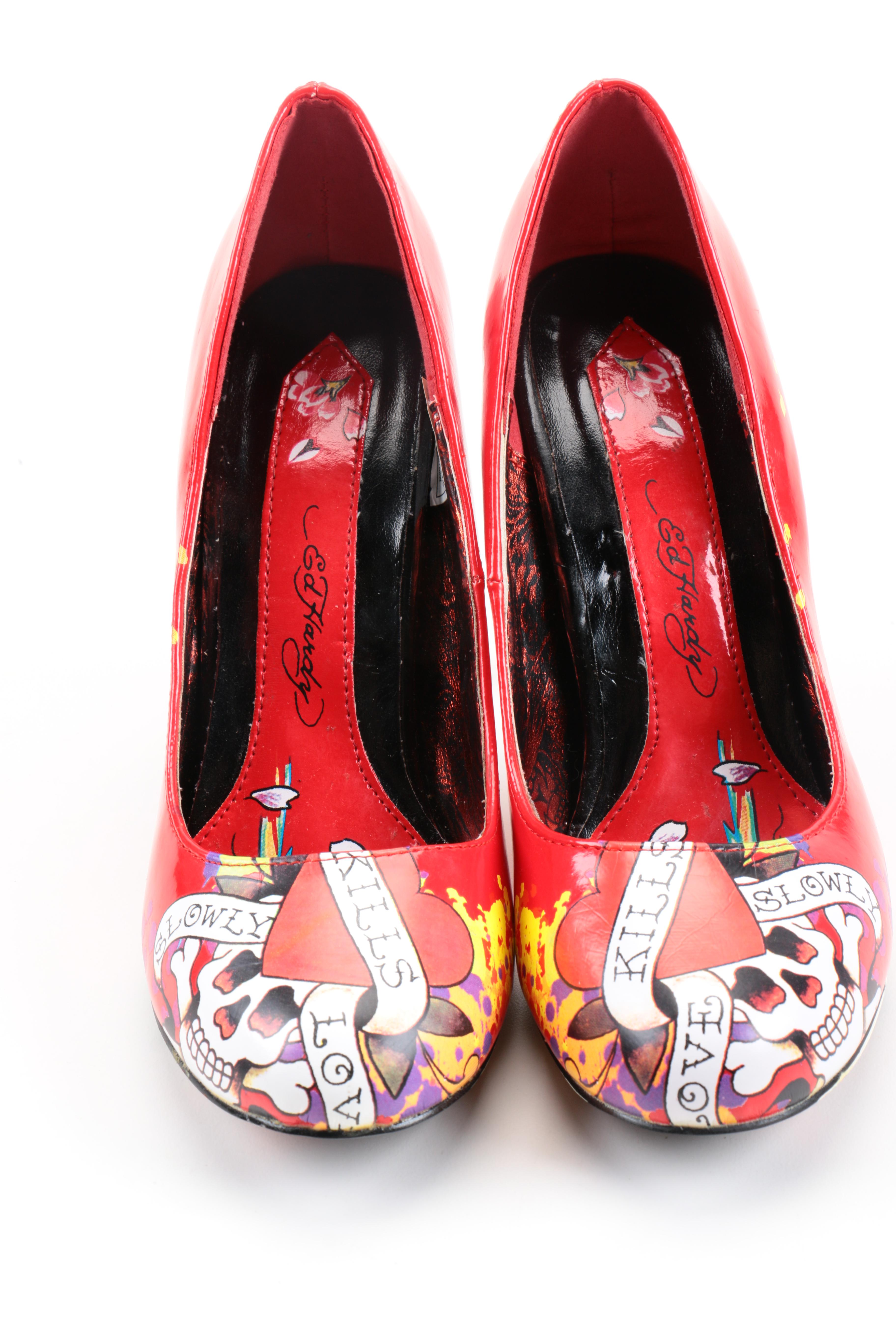 Patterned and Brocade Heels Including Ed Hardy