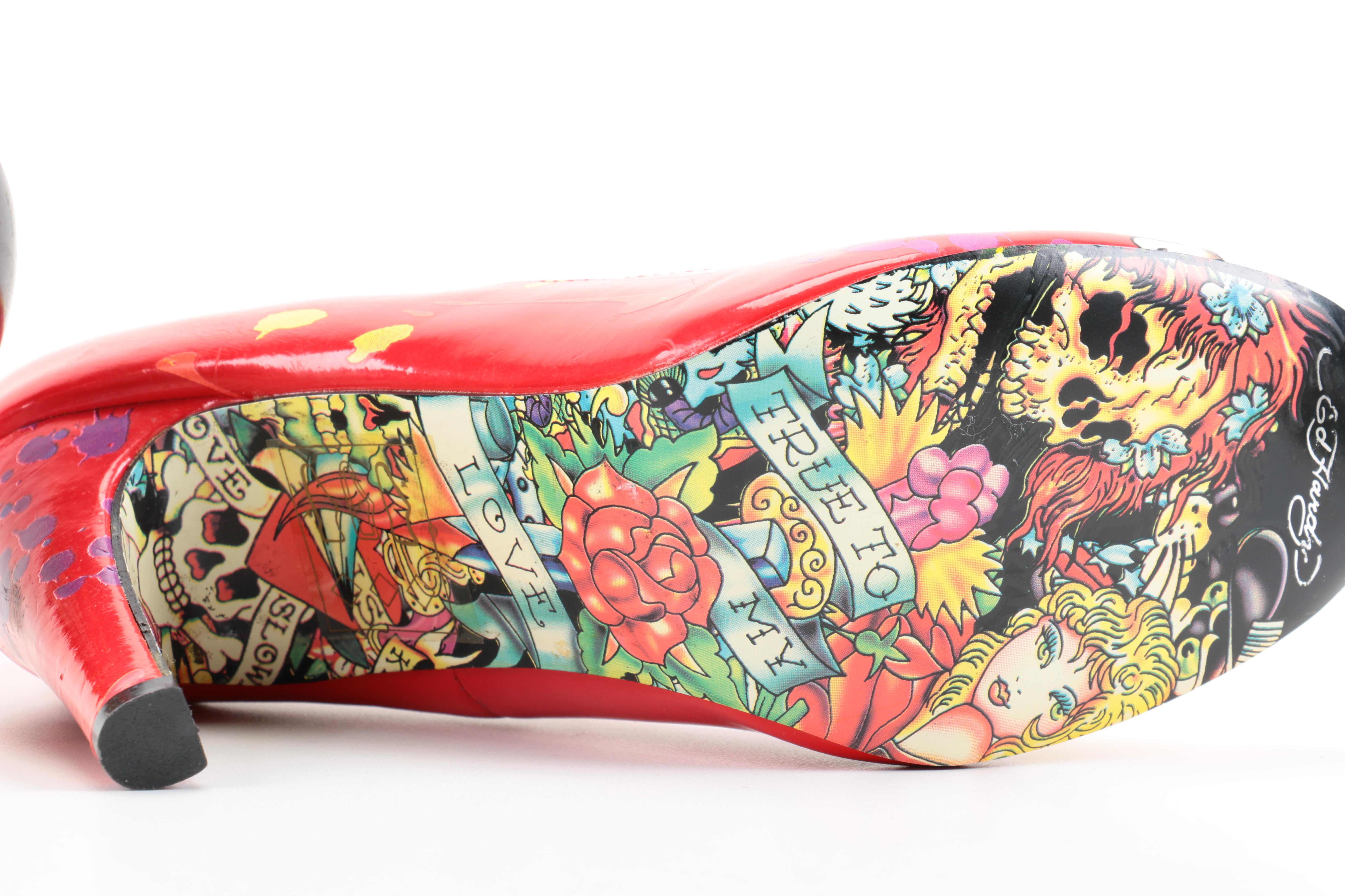 Patterned and Brocade Heels Including Ed Hardy